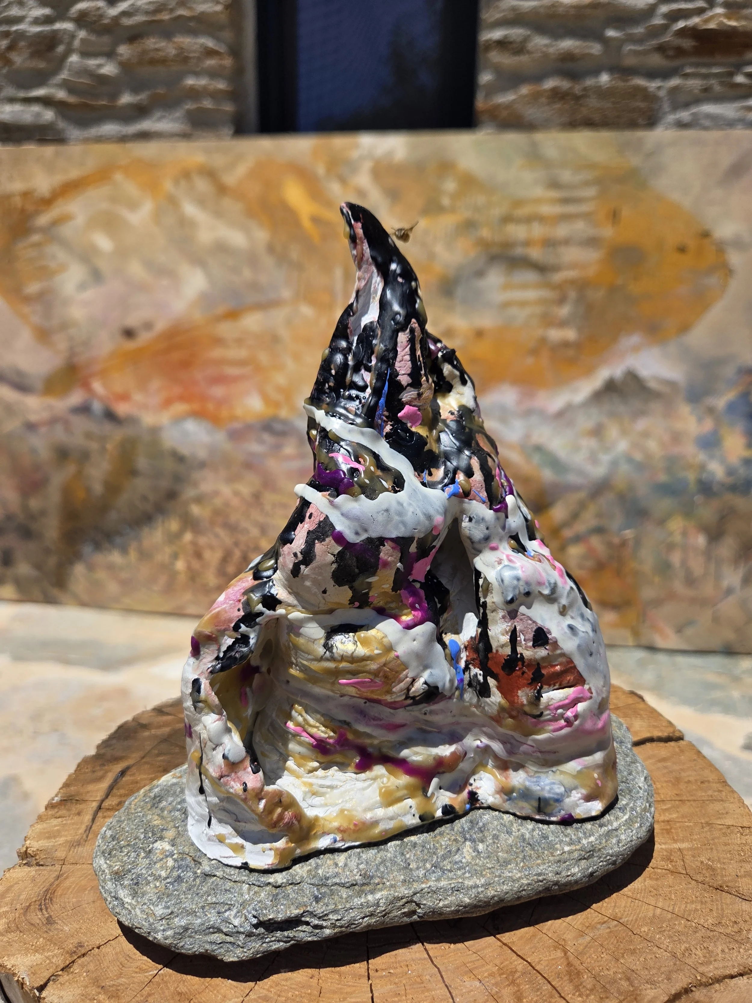 Unseen Mountain 1 . Mixed media (clay, wax). 2026. 20 × 14 × 12 cm. Photos 1 & 2: George Chiristanidis.