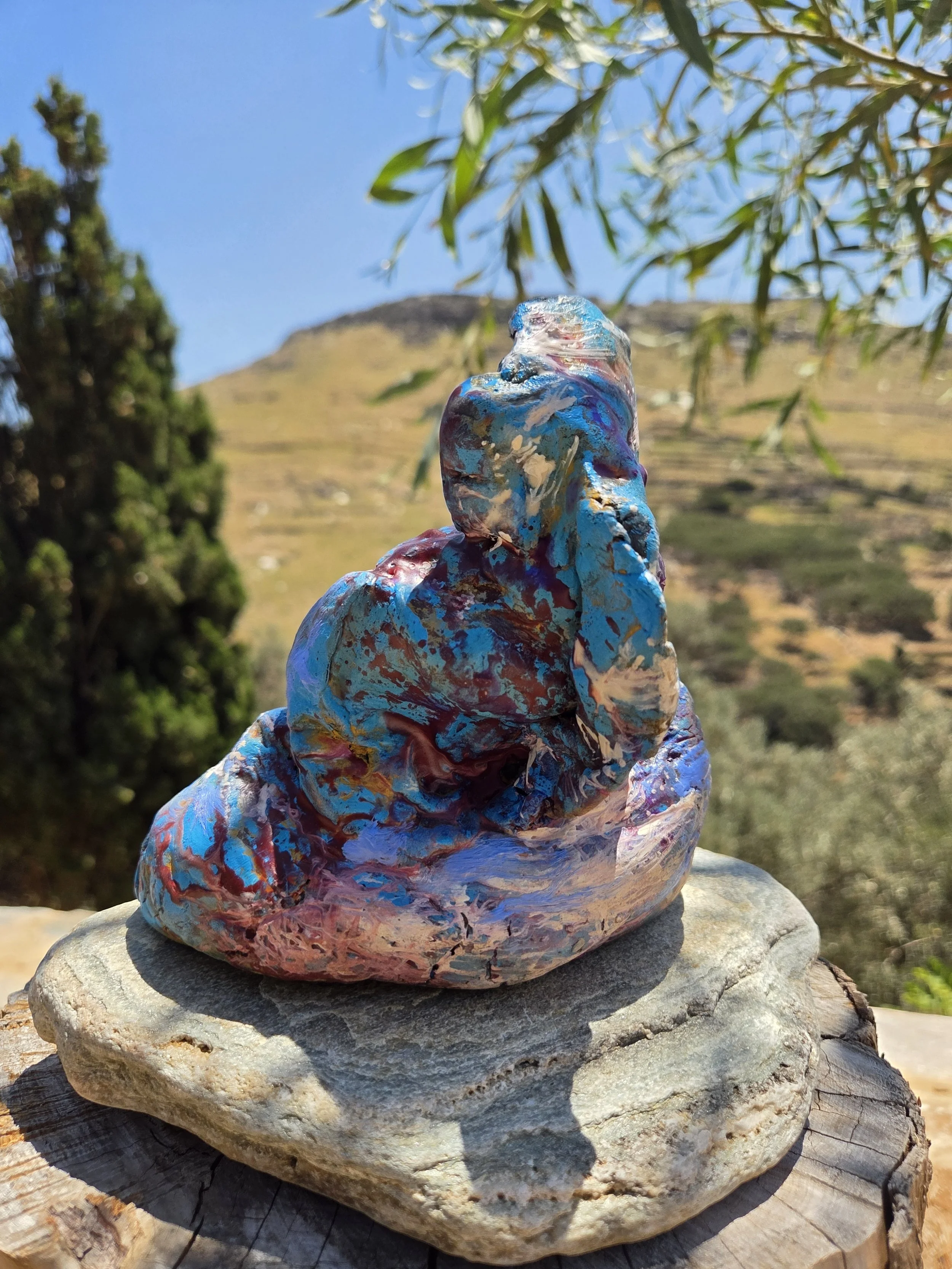 Unseen Mountain 2. Mixed media (clay, wax). 2026. 16 × 15 × 10 cm. First photo: George Chiristanidis