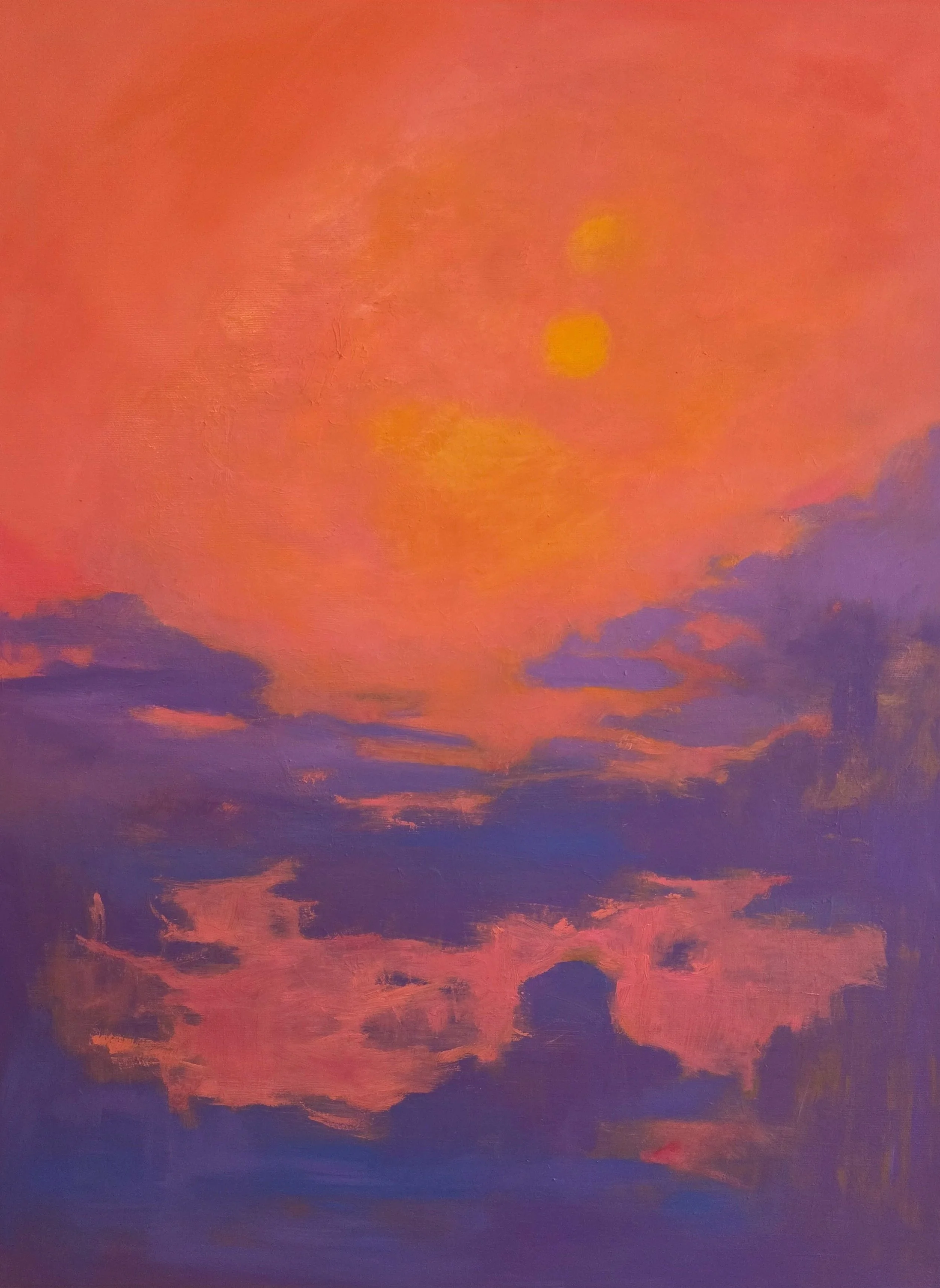 Satu Metsola's colourful abstract oil painting
