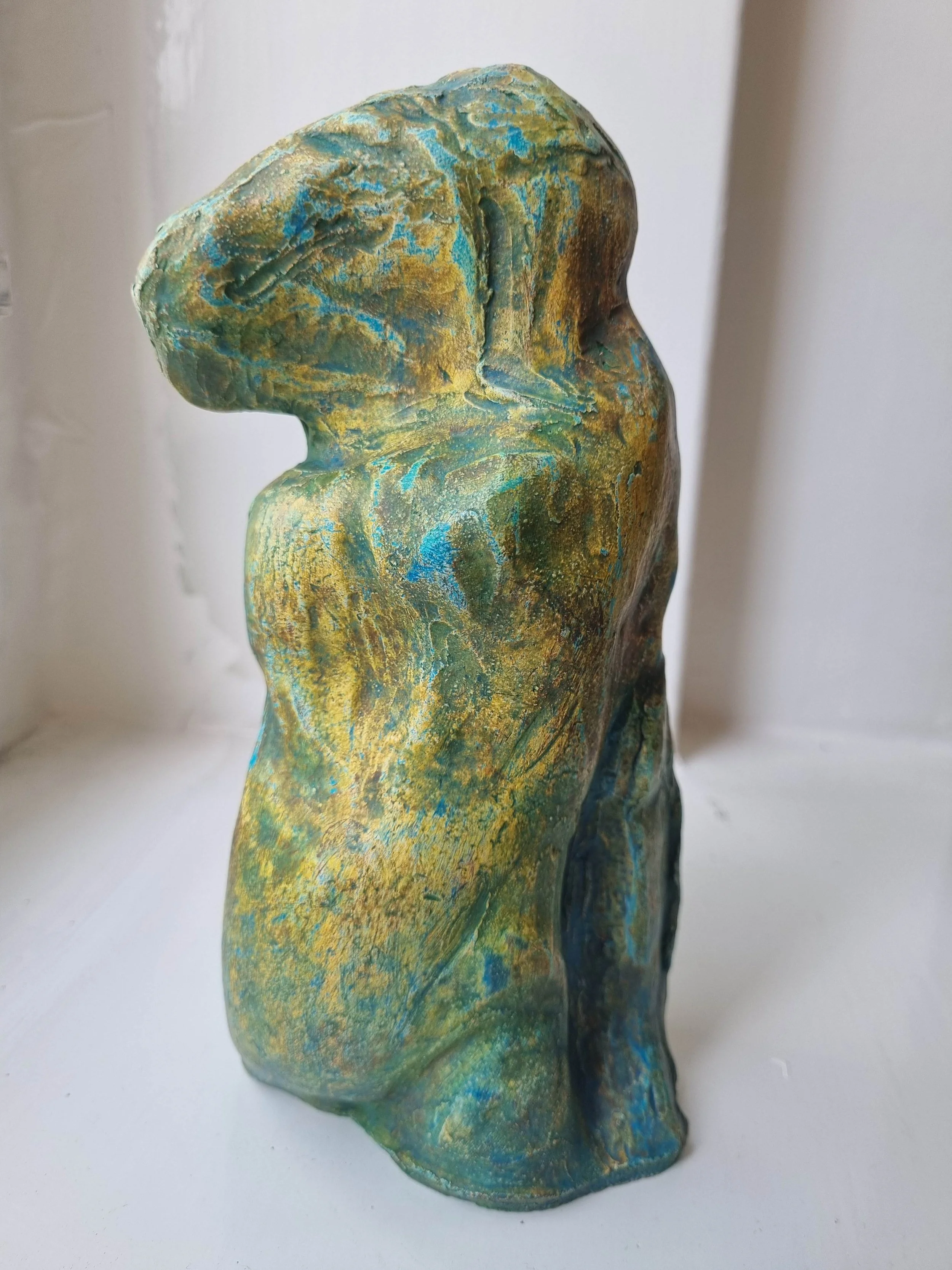 Finnish artist Satu Metsola's abstract ceramic sculpture called The Goddess of the Two Horizons
