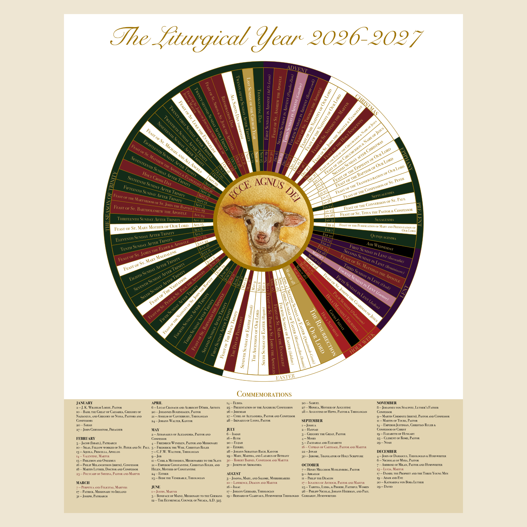 2026-2027 Liturgical Calendar