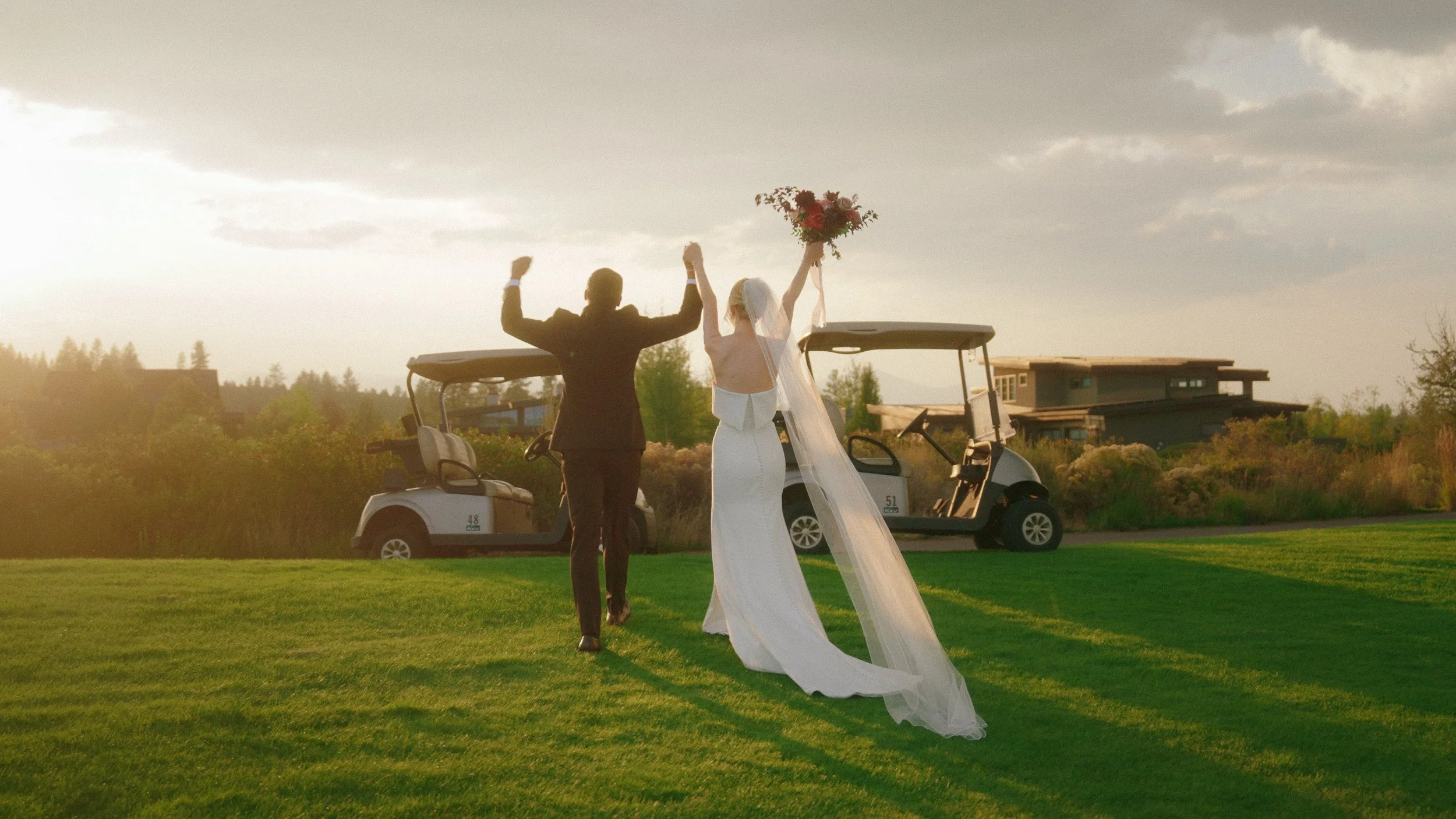 tetherow resort wedding couple