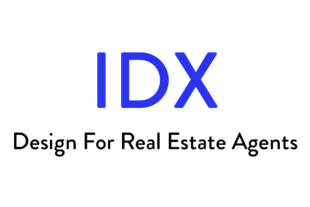IDX brand graphic promoting design services for real estate agents
