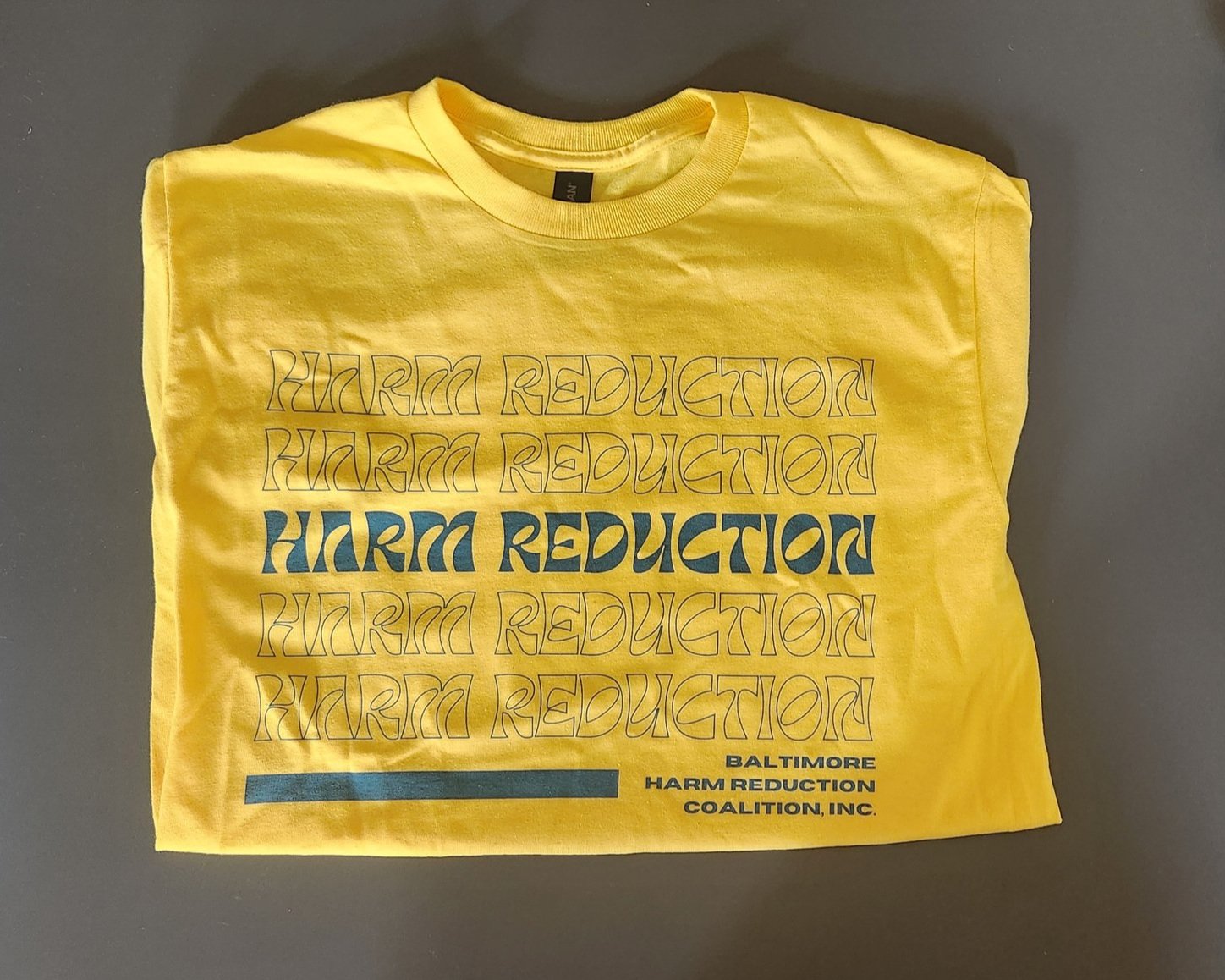 Yellow Harm Reduction List Shirt