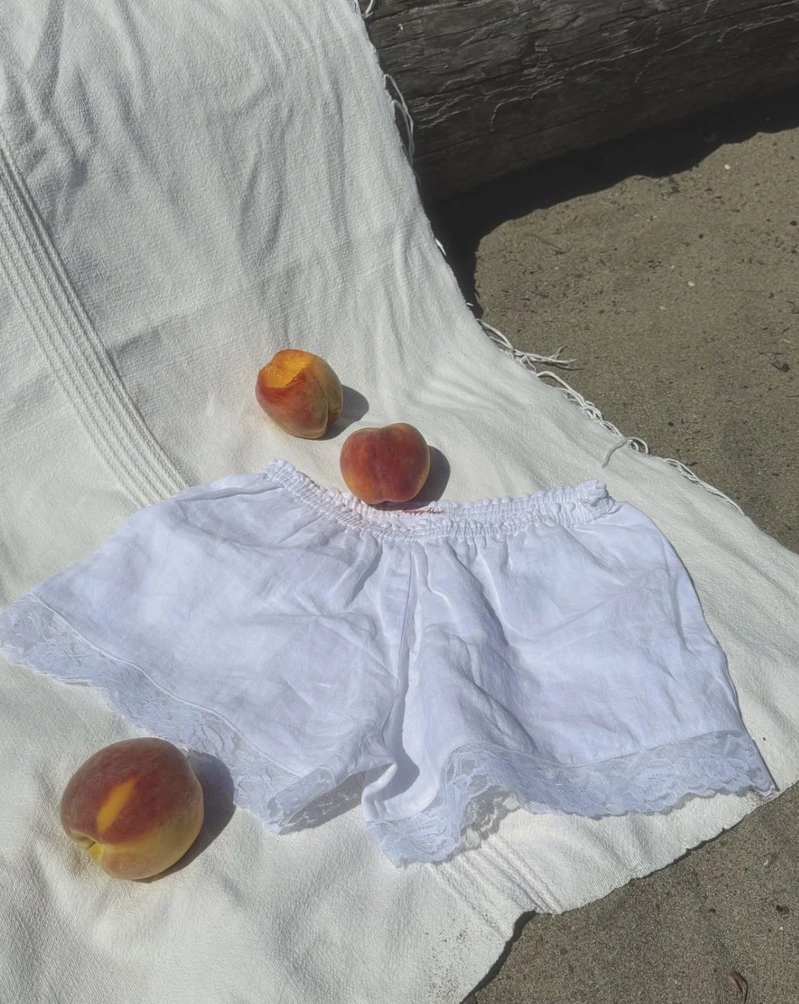 The Sweetheart Bloomers / White / Lace Trim