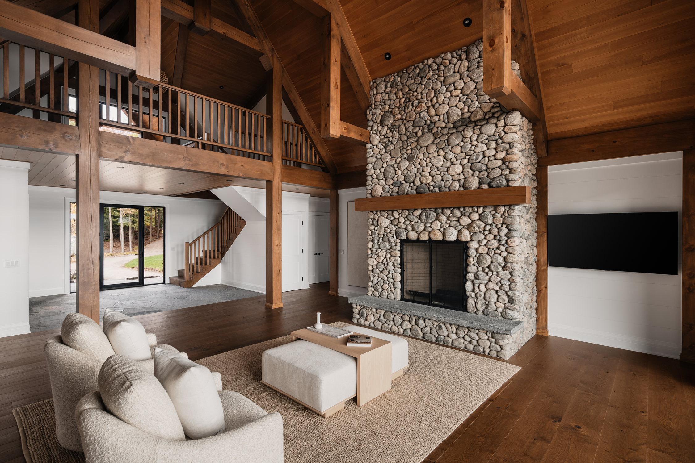 Living Room Timbers Muskoka Lumber