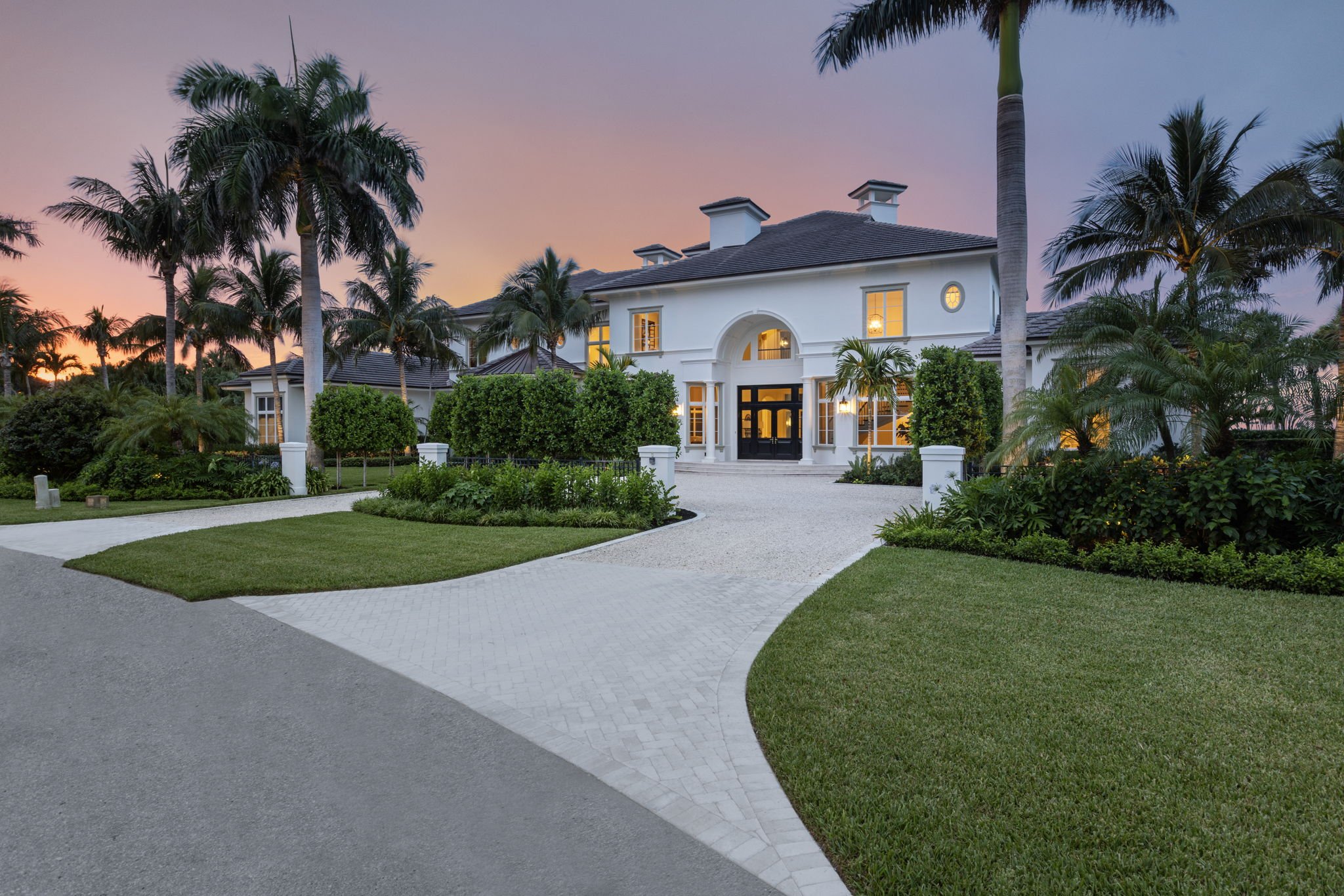 Twilight view of 991 Greenway Lane located in Vero Beach, Florida in Riomar