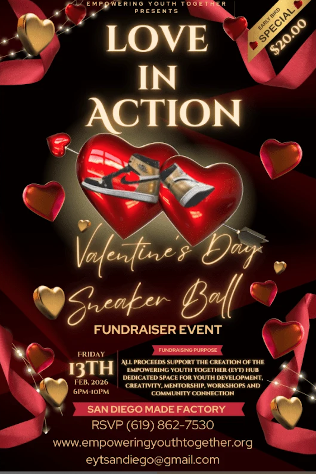 "Love In Action" Valentine Sneaker Ball Fundraiser
