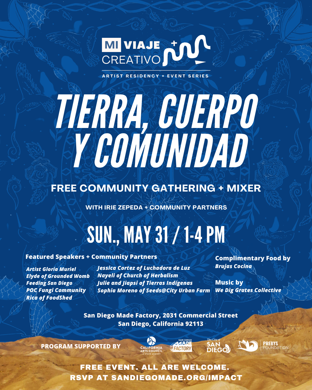 Tierra, Cuerpo y Comunidad: Community Gathering + Mixer
