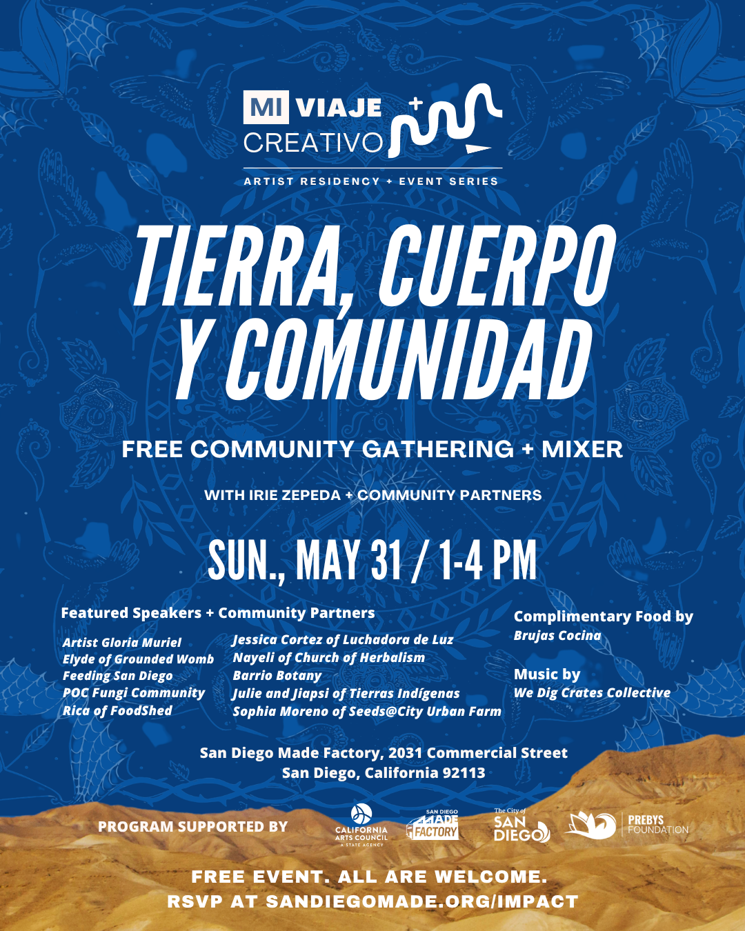 Tierra, Cuerpo y Comunidad: Community Gathering + Mixer
