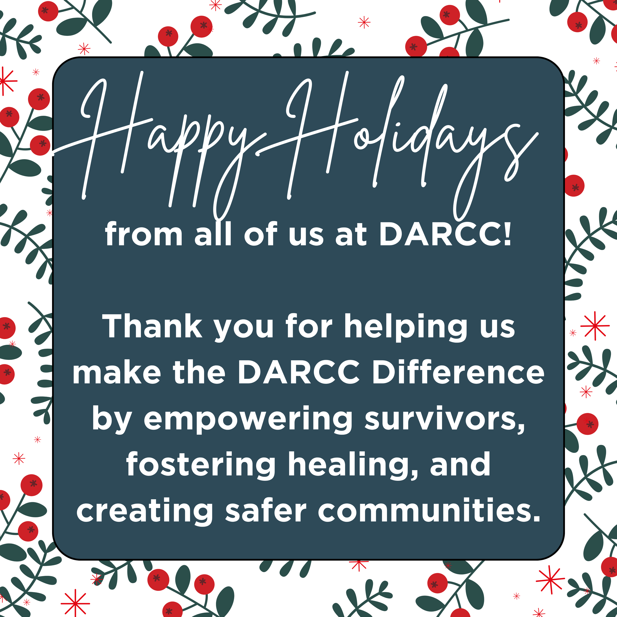 Happy Holidays from DARCC