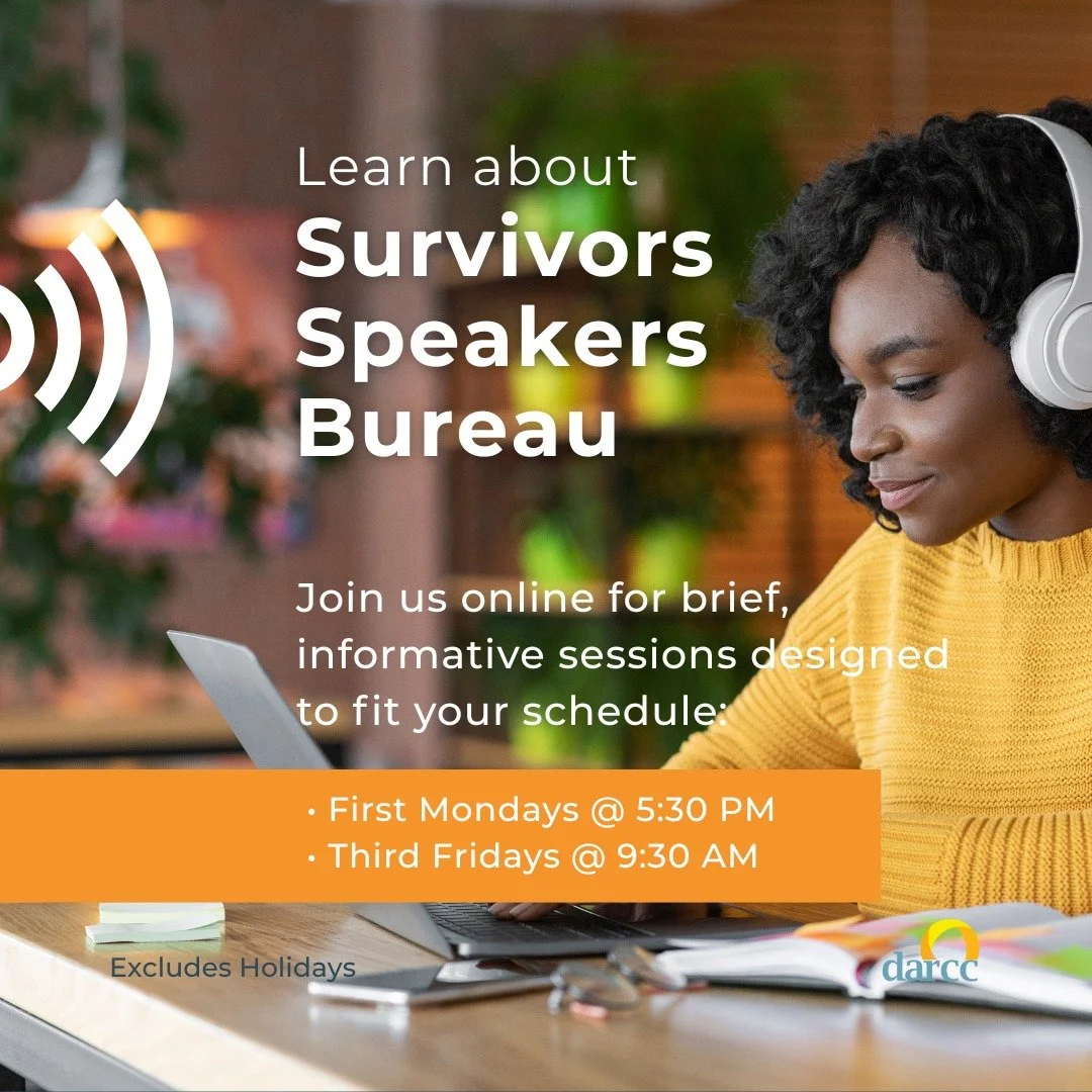 Curious about joining SSB? We&rsquo;ve got you covered&mdash;twice a month!

The Survivor Speakers Bureau (SSB) serves as a powerful platform for survivors to share their stories and raise awareness about sexual violence.

Join us for quick, engaging
