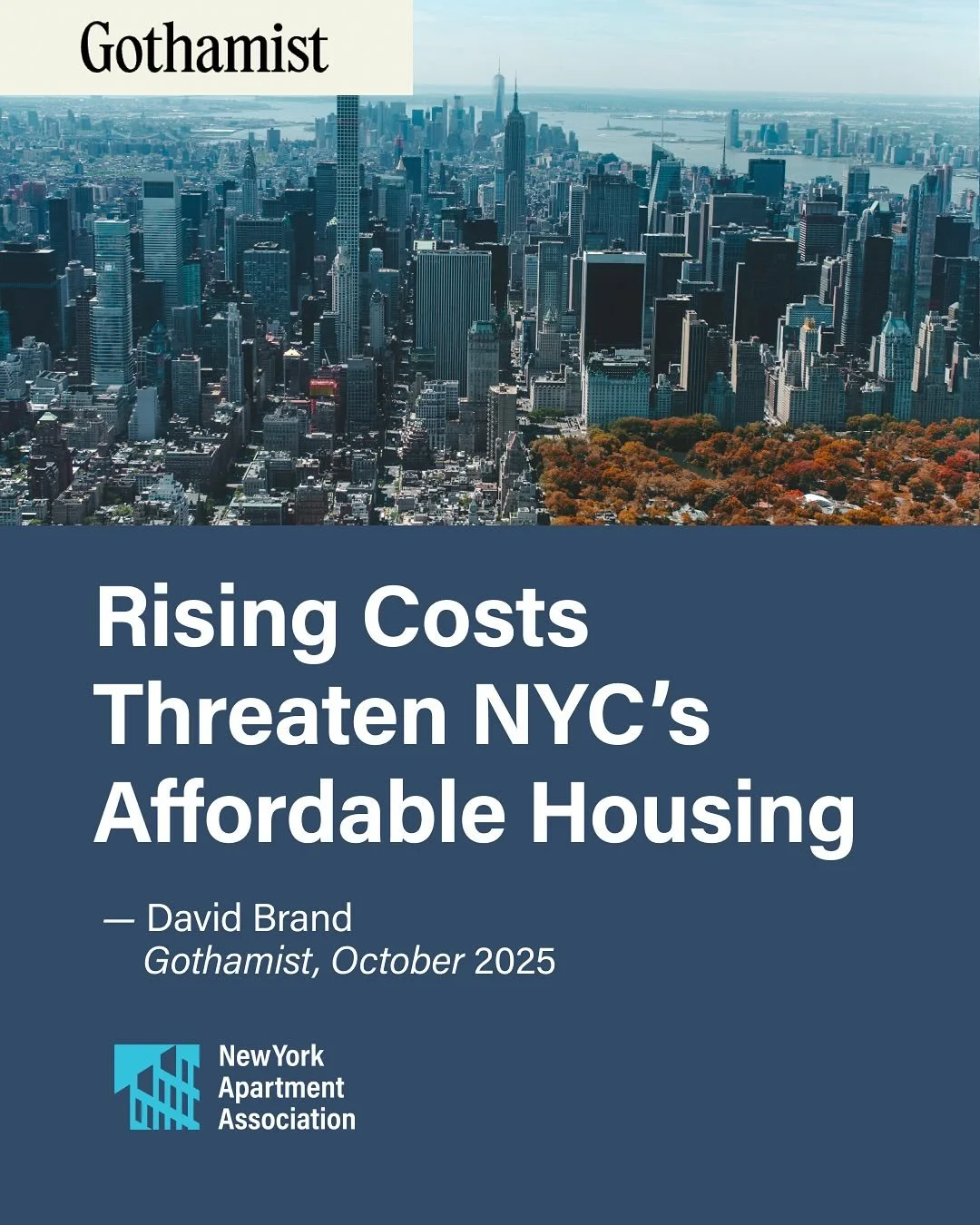 “Operating expenses for affordable housing developments have increased by an average of about 40% since 2017.”
Read more of David Brand’s article in the October 20th edition of the Gothamist