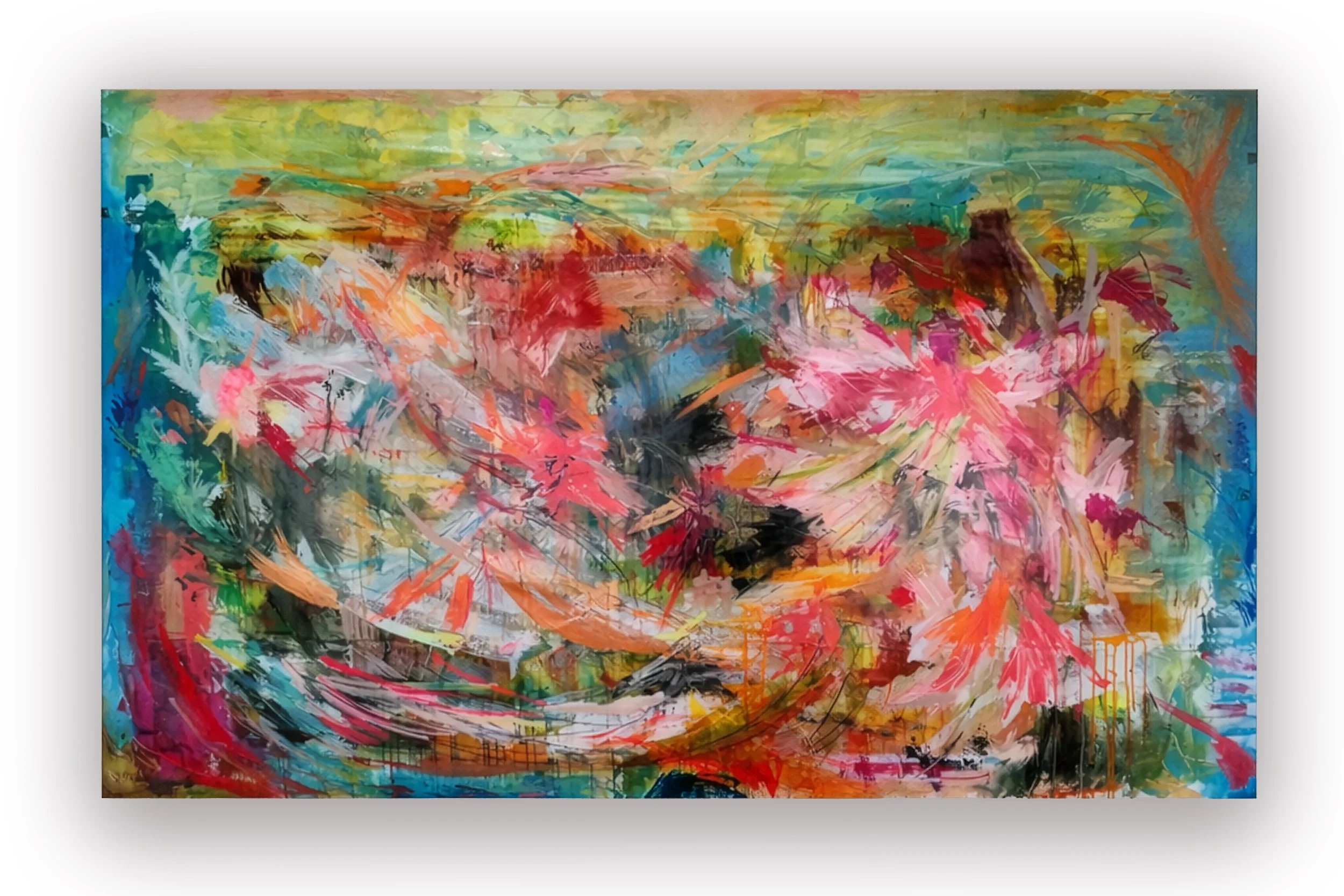 Stillness (work in progress) | 2026 I Mixed media on canvas | 240 x 160 cm | 94,5 x 63 inch