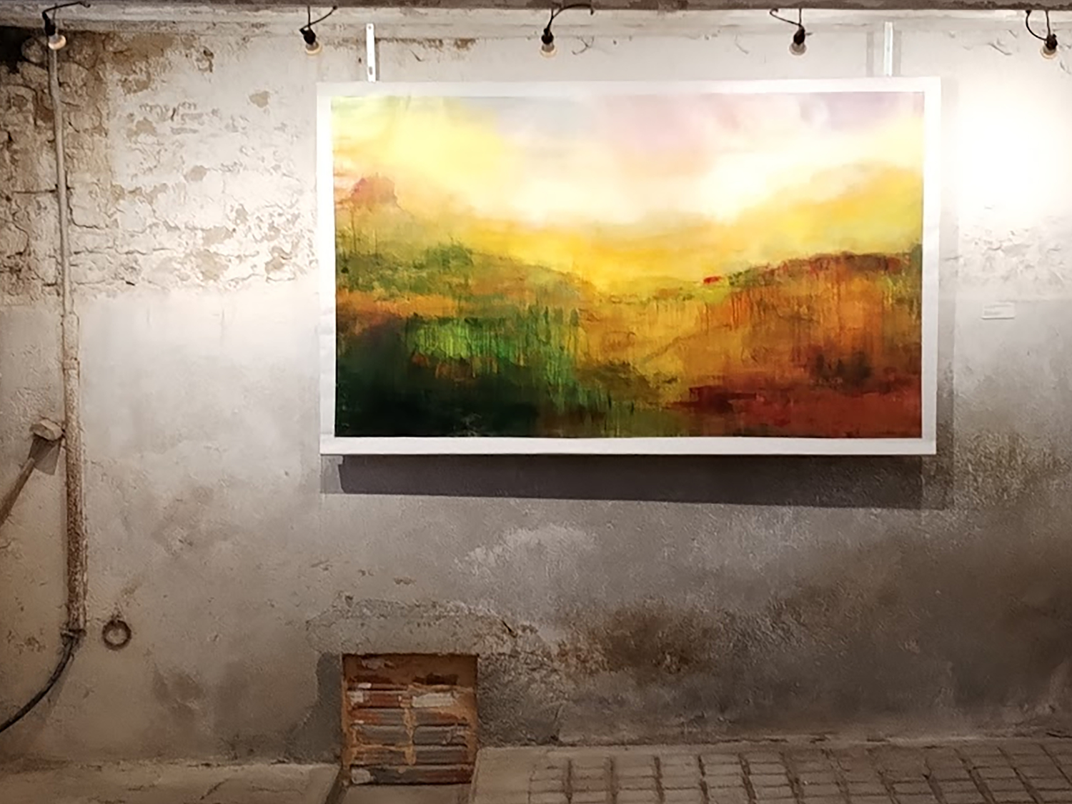 New beginnings (we never learn) | 2025 | Acrylics, mixed media and collage on unstretched canvas | 195 x 114 cm | 44,9 x 76,8 inch | In private collection (Belgium)