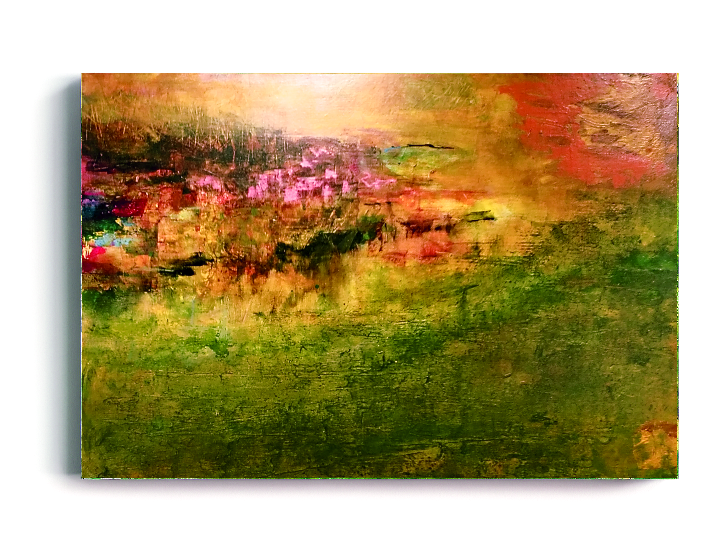 Roamed and rambled | Erré | 2025 | Acrylic, mixed media and collage on wood | 95 x 65 cm | 25.5 x 37.5 inch