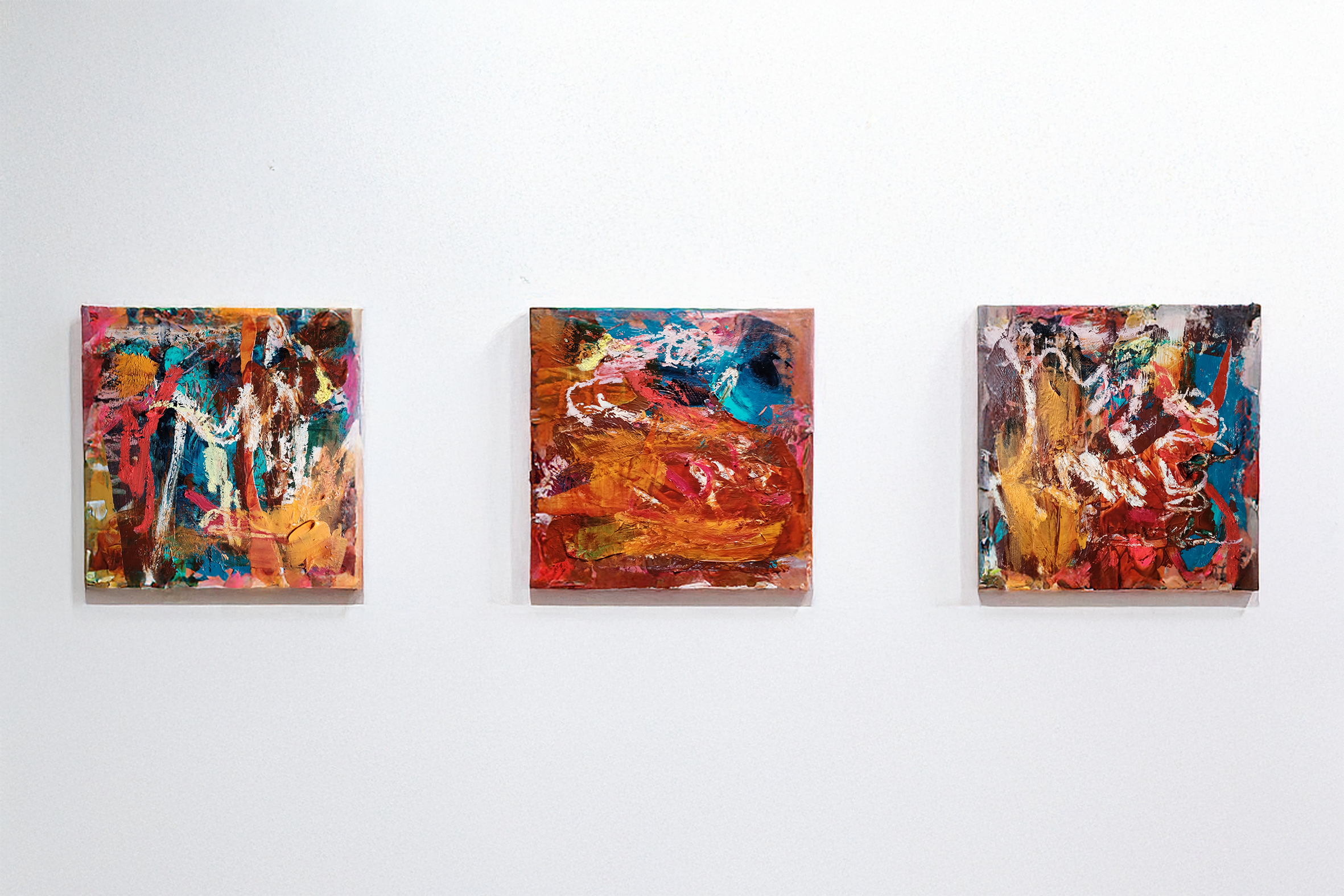 Wildlings (again) |  2025 I Acrylic, mixed media and collage on wood panel | 30 x 30 cm | 12 x 12 inch