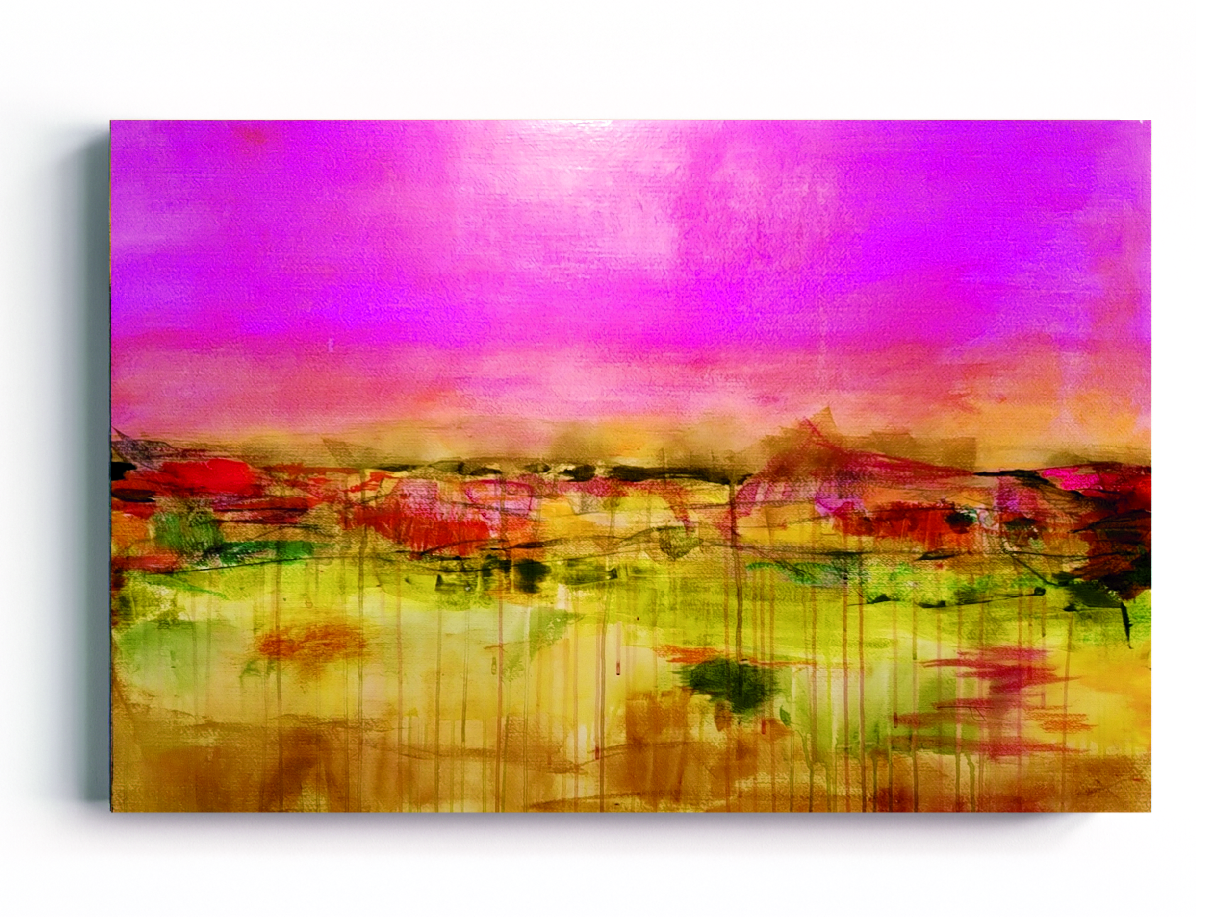 Enraptured | Ravi | 2025 | Acrylic, mixed media and collage on wood | 95 x 65 cm | 25.5 x 37.5 inch