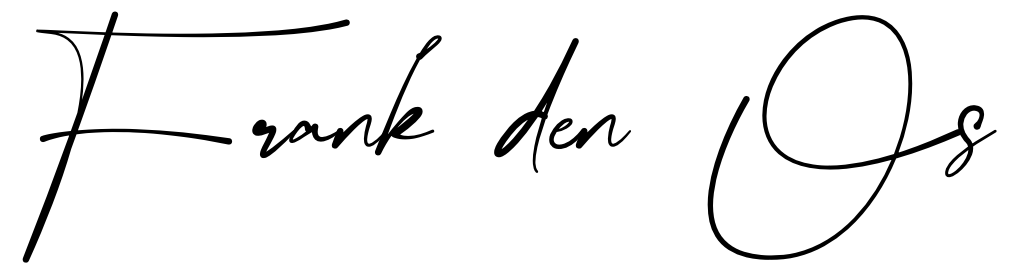 A handwritten cursive text that reads 'Frank den Os'.