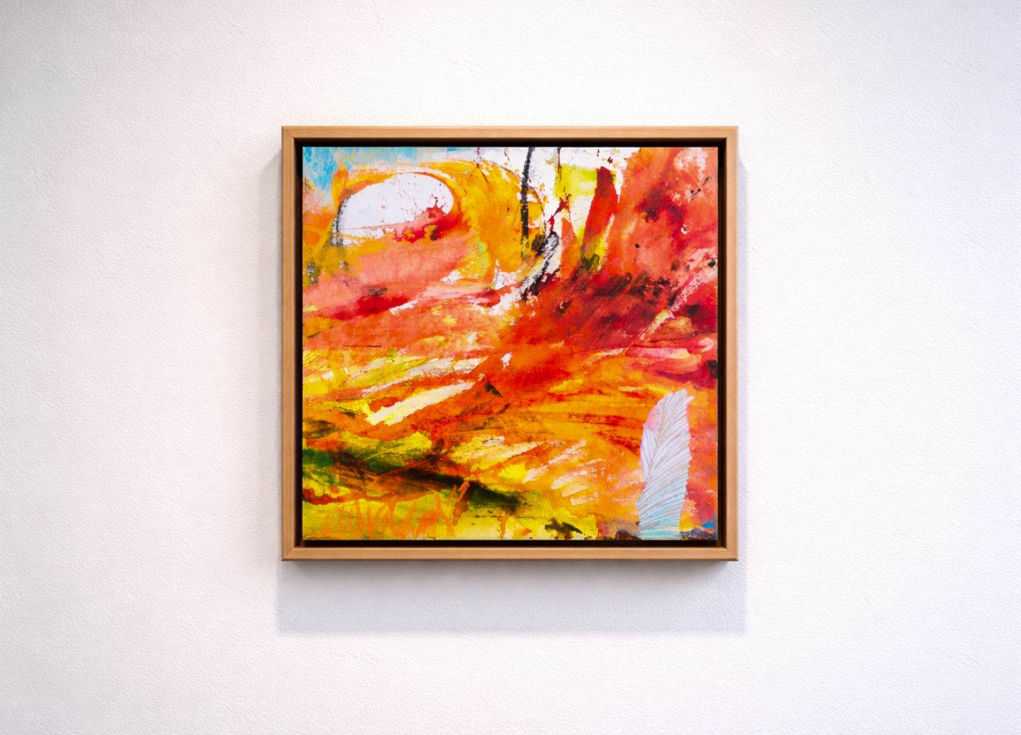 In case you ever want to track me down | 2026 | Acrylic, mixed media and collage on Fabriano Pittura paper mounted on wood panel | 40 X 40 cm | 16 X 16 inch