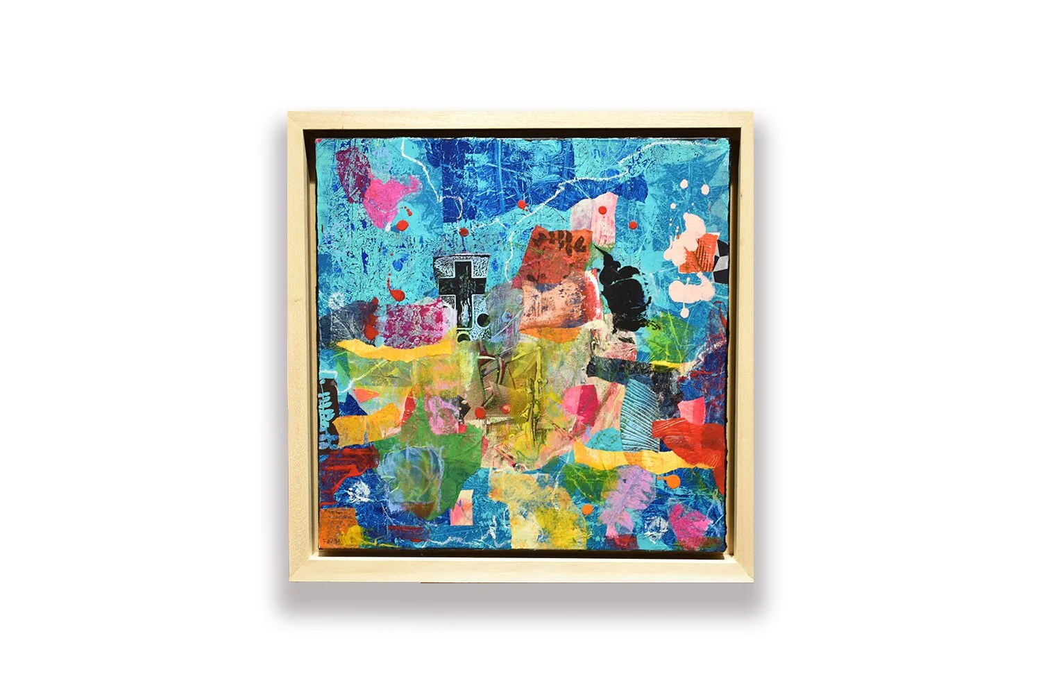 Fatherlessness| 2024 | Acrylic, mixed media and collage on canvas | 50x50 cm | 20x20 inch | @Art Platz Gallery, Riga, Latvia