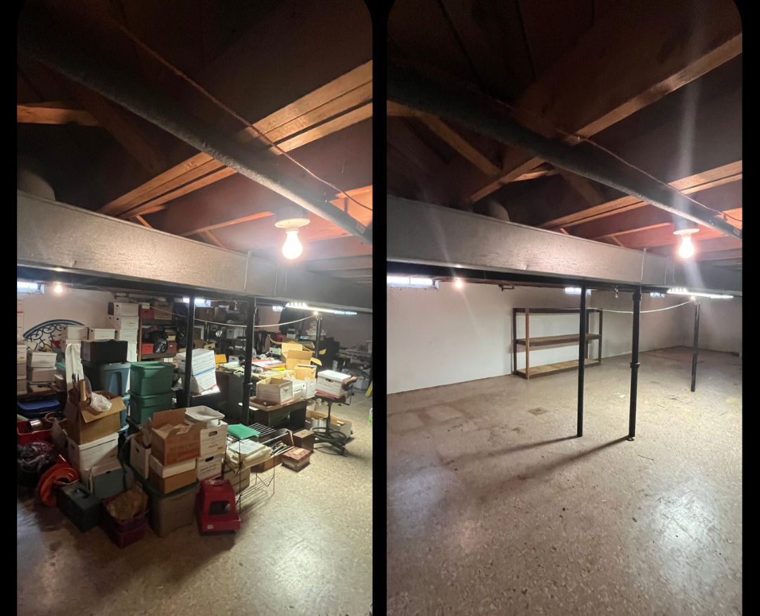 estate cleanout before and after photo in plymouth, michigan