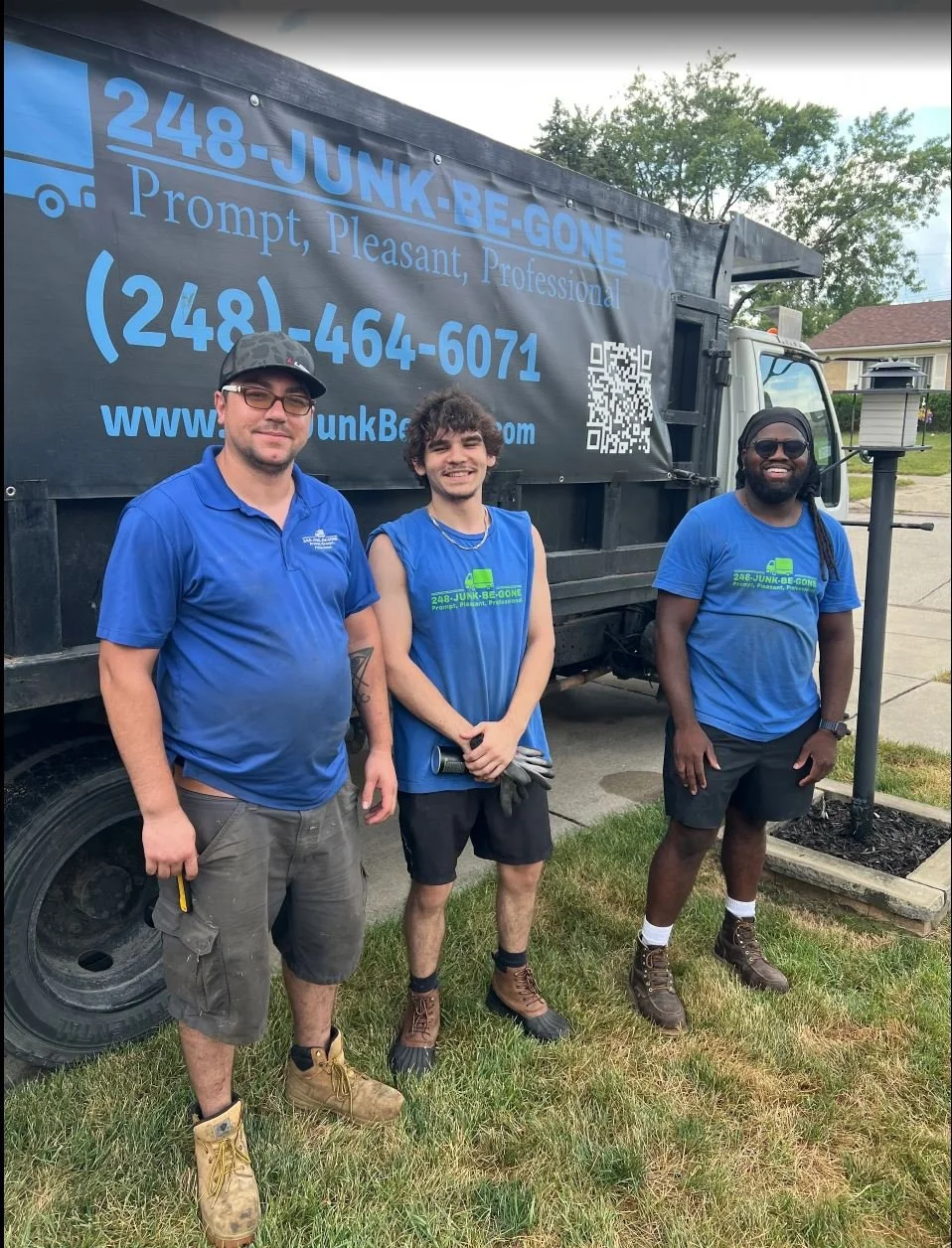 248-Junk-Be-Gone Junk Removal Workers after a full house cleanout in plymouth, MI 
