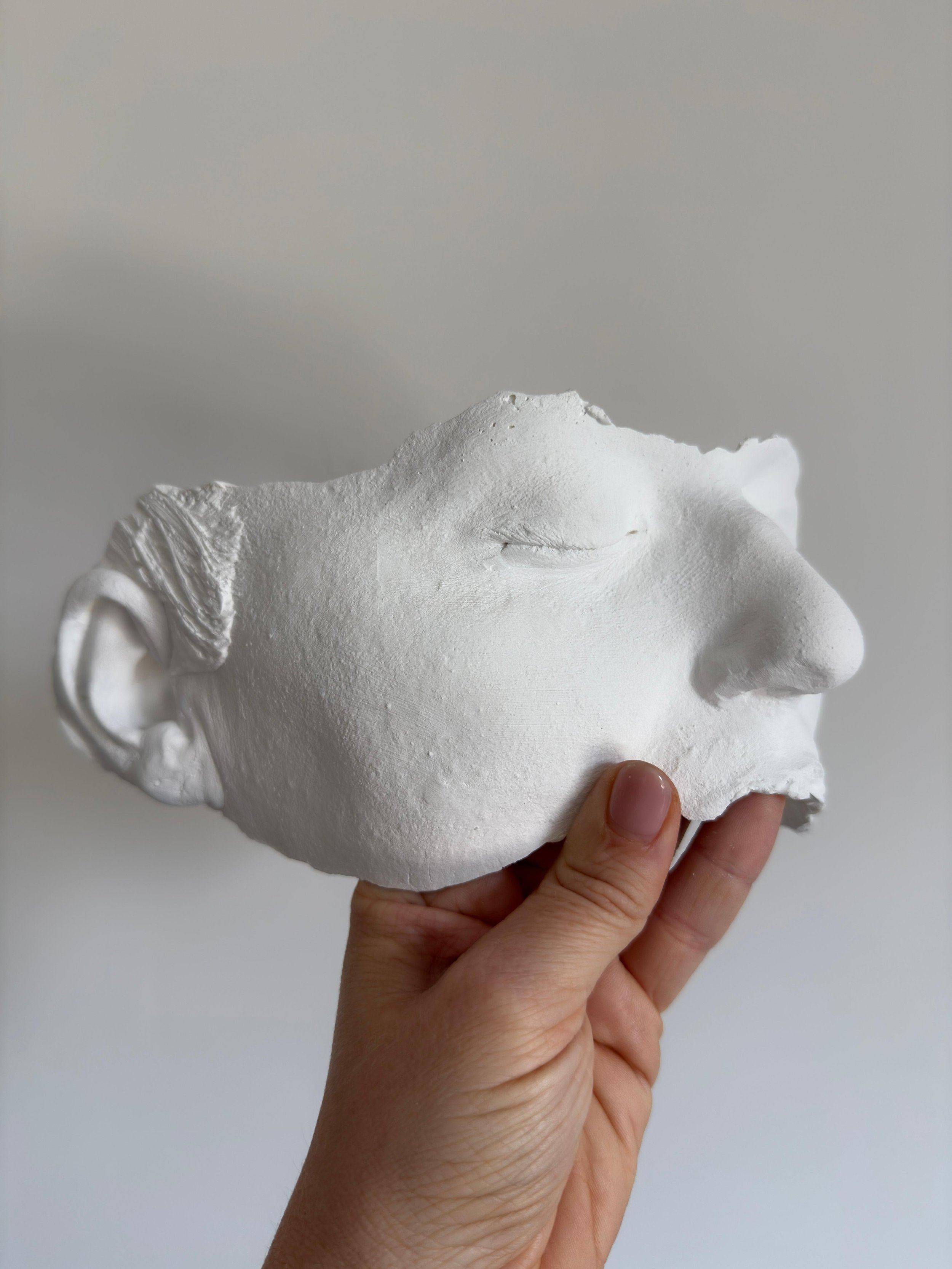 Afdruk van aangezicht vrouw