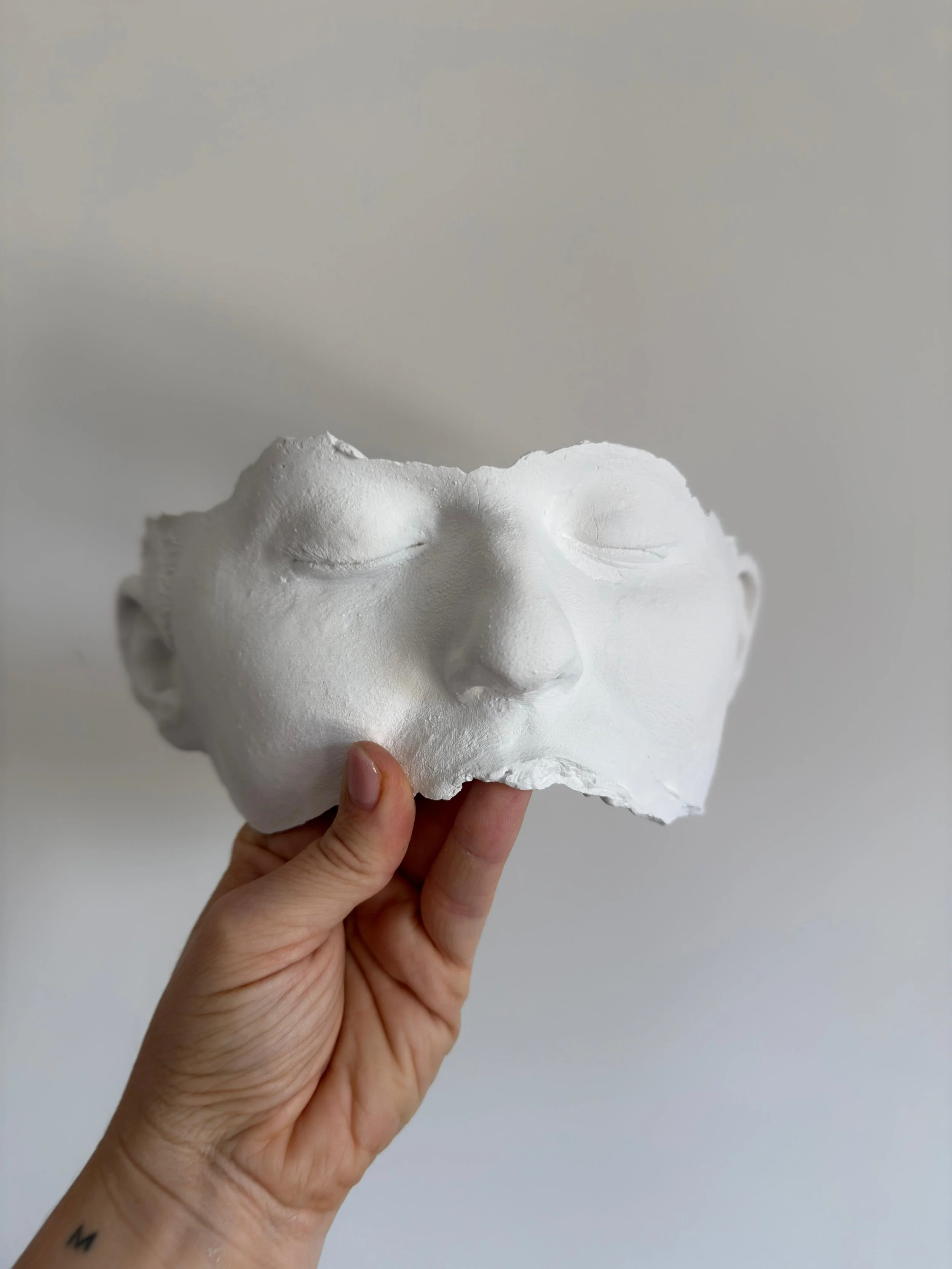 Afdruk aangezicht vrouw