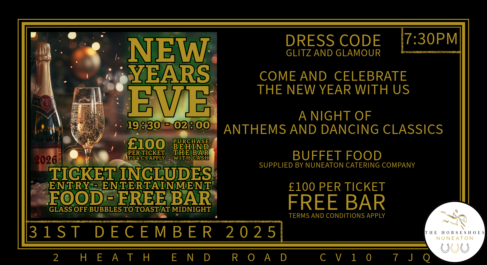 New Years Eve @ The Horseshoes Nuneaton