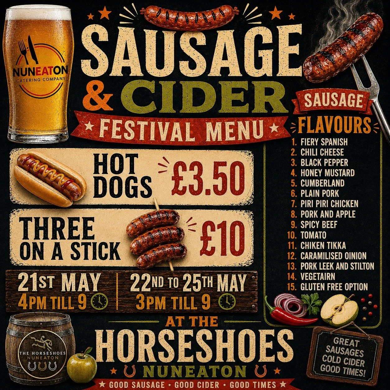 ☀️ BANK HOLIDAY WEATHER + CIDER + SAUSAGES = NO EXCUSES ☀️

Sun&rsquo;s out.
Garden&rsquo;s ready.
Cider&rsquo;s cold.
Sausages are sizzling.
Live music is sorted. 🍺🌭🎶

Honestly&hellip; if ever there was a weekend to park yourself in a pub garden 