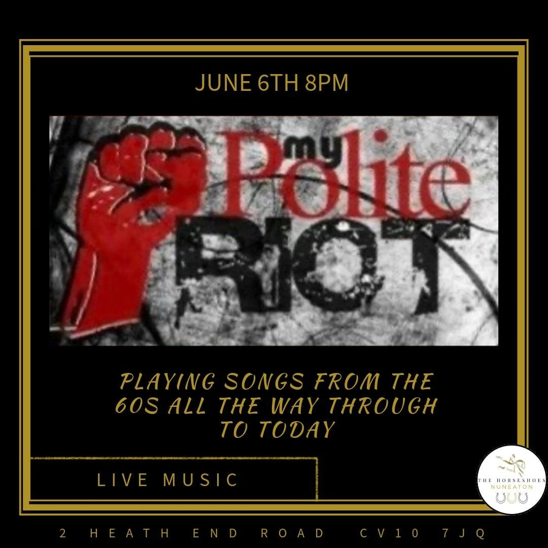 Got any plans tonight?

No! - Head to The Horseshoes and watch My Polite Riot

Yes! - Cancel them and head to The Horseshoes and watch My Polite Riot
.
.
.
.
 #weekendfun #itstheweekend #weekendvibes #livebands #livemusic #warwickshirepubs #nuneatonp