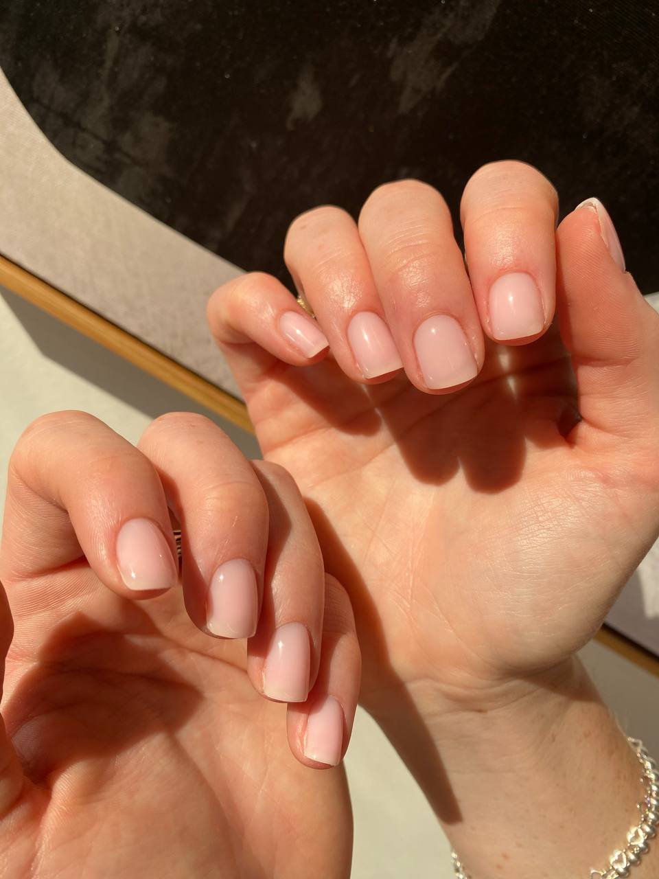 Nude Russian gel manicure