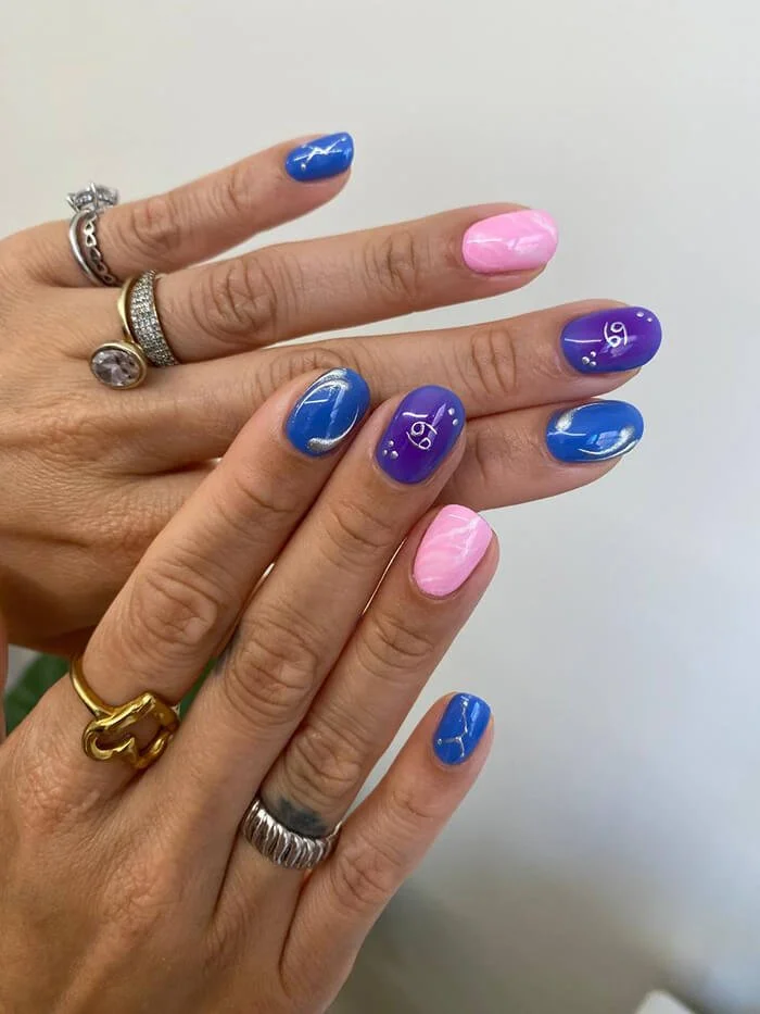 Russian manicure with Nail art New York, Mars Nails
