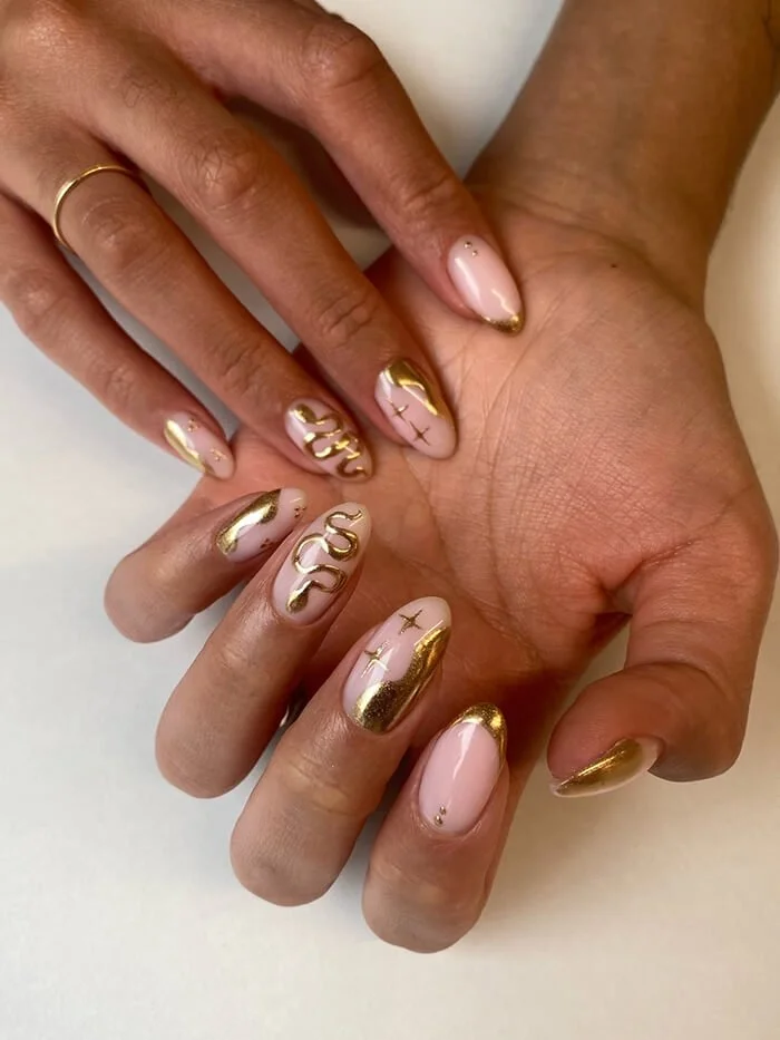 Russian manicure with builder gel – Downtown NYC, Mars Nails