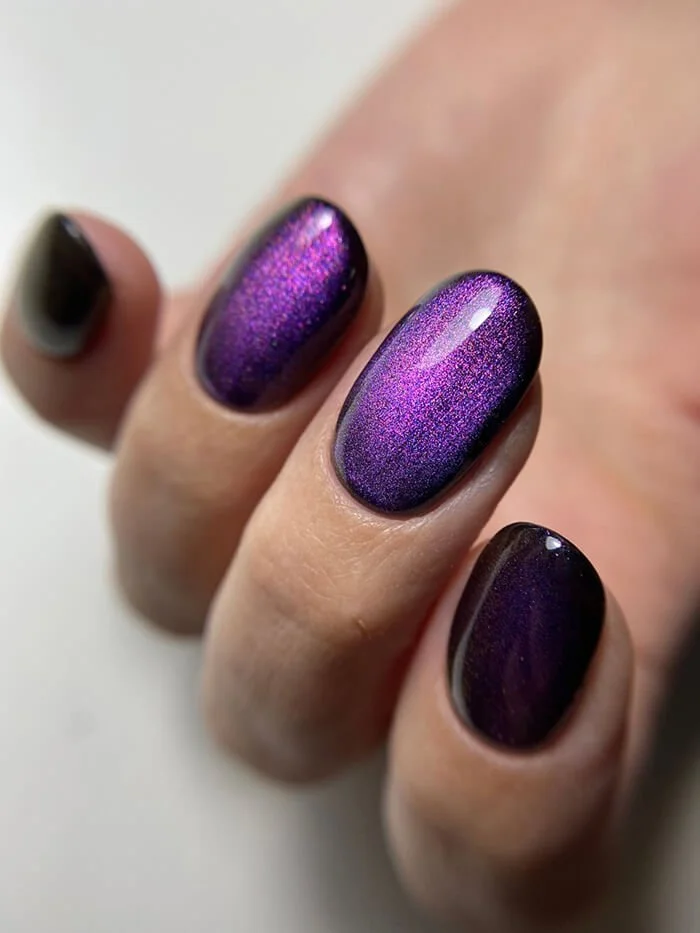 Builder Gel Manicure with Cat Eye New York | Mars Nails