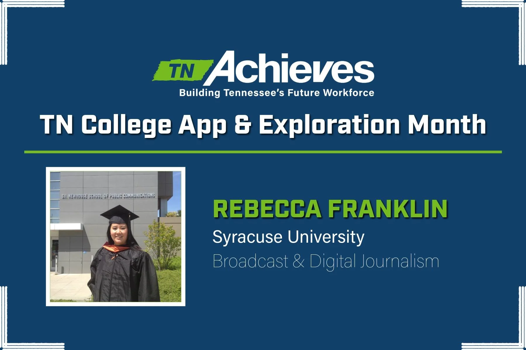 September is TN College Application &amp; Exploration Month! Check out some of the tnAchieves Team and where they went to college. 

Students, you can take advantage of many free in-state college applications this month. 

Don't forget the deadline t