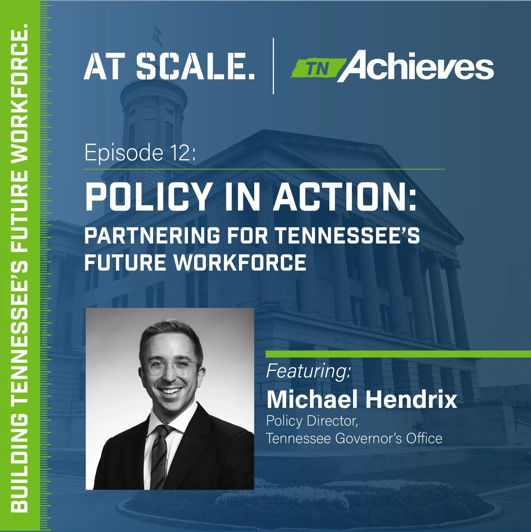 Ever wanted a sneak peek behind the curtain to how Tennessee&rsquo;s budget and policies are created? Now you can on the latest episode of the At Scale podcast! 

We sit down with Tennessee&rsquo;s Governor Bill Lee&rsquo;s Policy Director Michael He