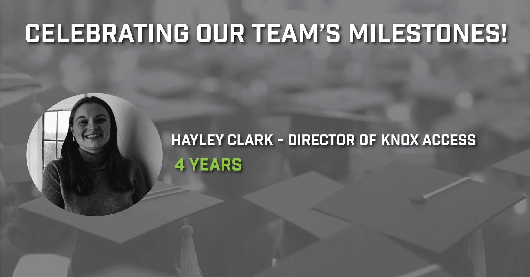 Congrats to our team members who are celebrating big milestones in January! 

Congratulations to:
Hayley Clark-4 years

We could not Build Tennessee's Future Workforce without your hard work!