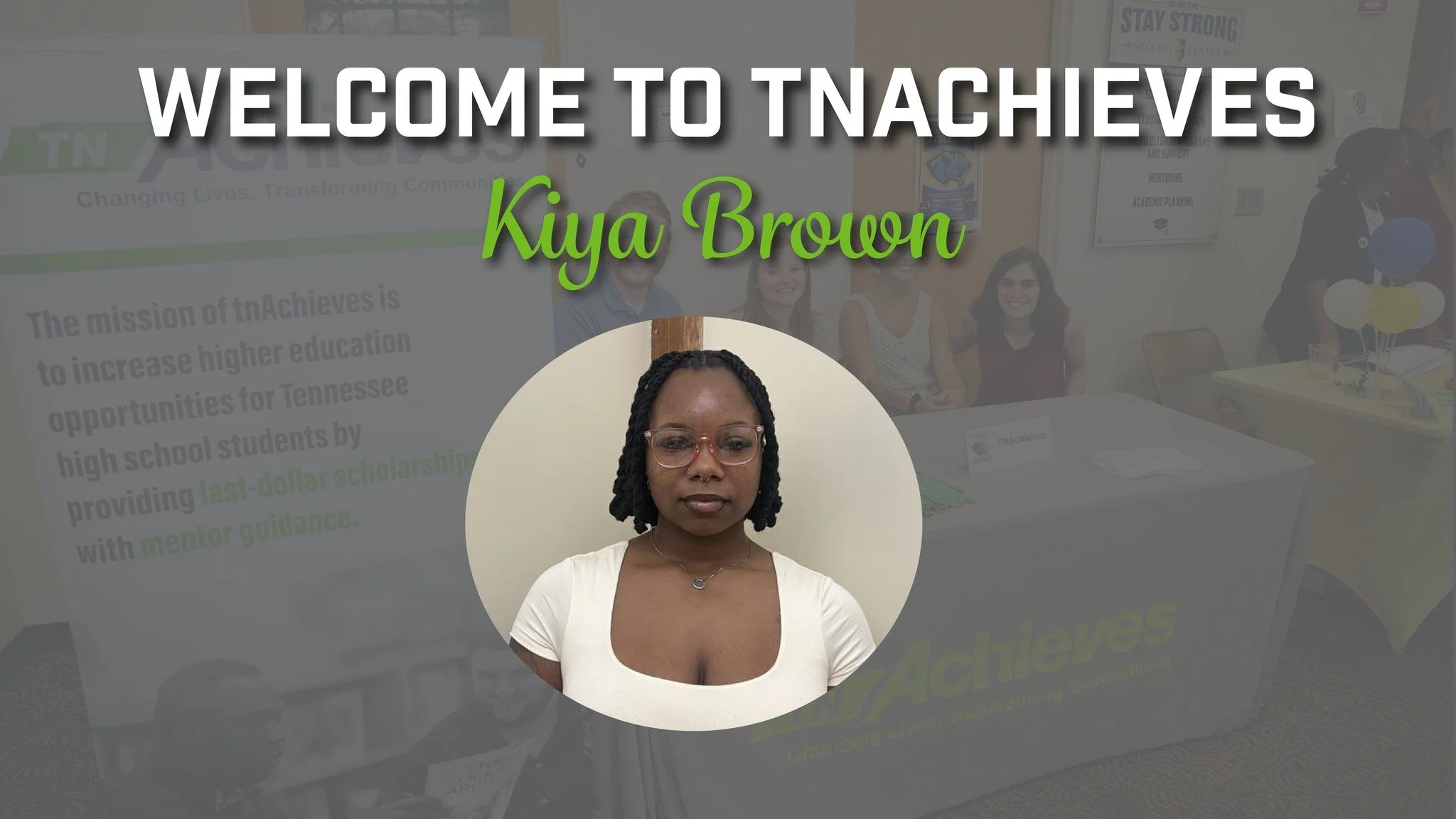 Please help us welcome our newest team member!

Kiya Brown is a COMPLETE Coach at Southwest Tennessee Community College. Say hi if you see her on campus!