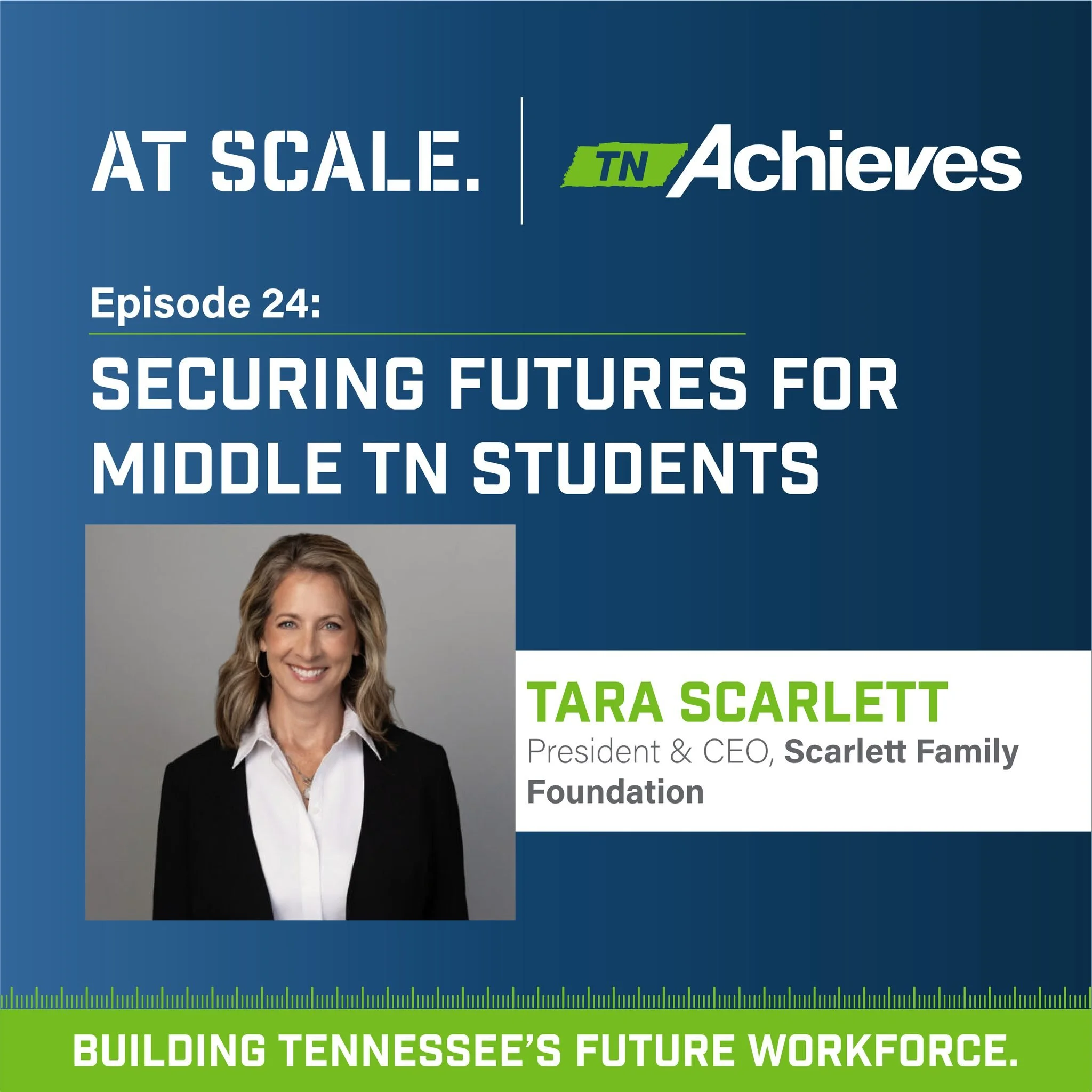 The newest episode of the At Scale podcast is now live! 

On this episode, we sit down with Tara Scarlett from the Scarlett Family Foundation; their work ensures students in Middle Tennessee have access to a high-quality education. 

It was a great c