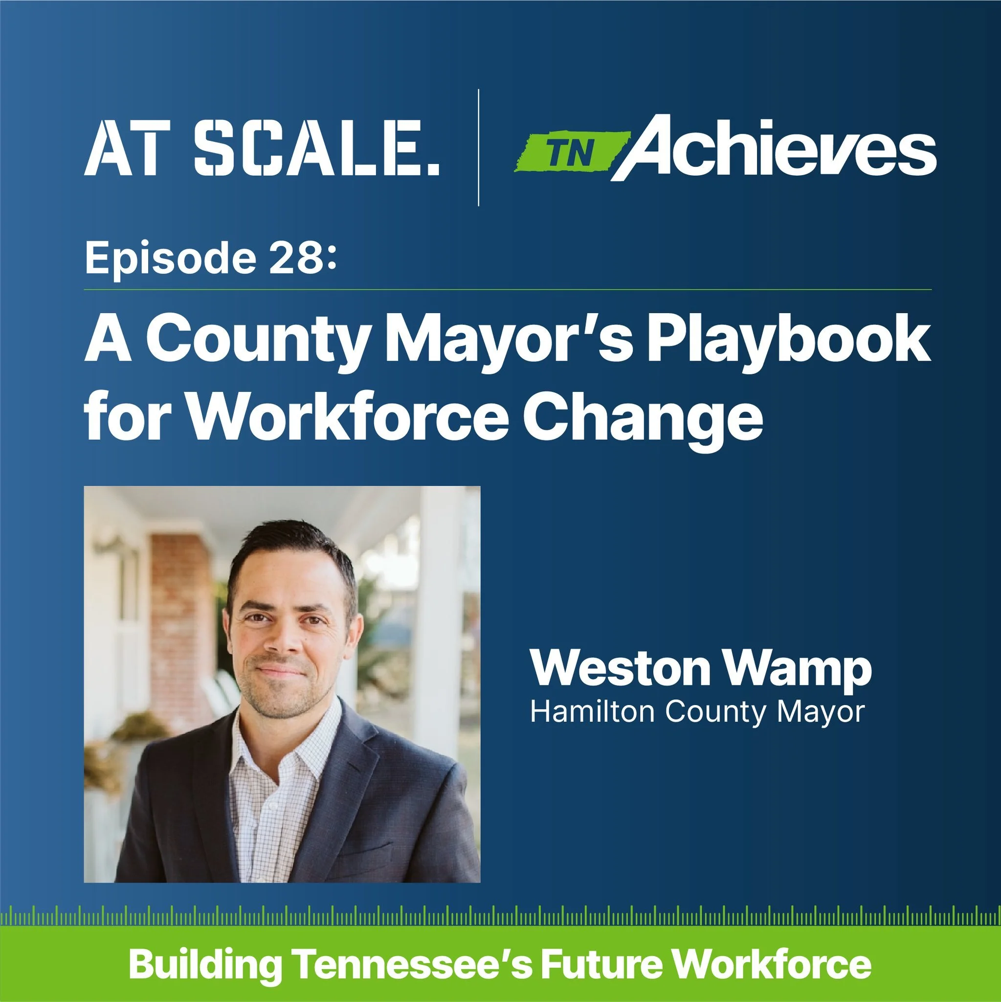 A new episode of the At Scale podcast is now live! 

In this episode, we sat down with Hamilton County Mayor Weston Wamp. He talks about why education and workforce development were priorities when he took office, and the work he and his team have do