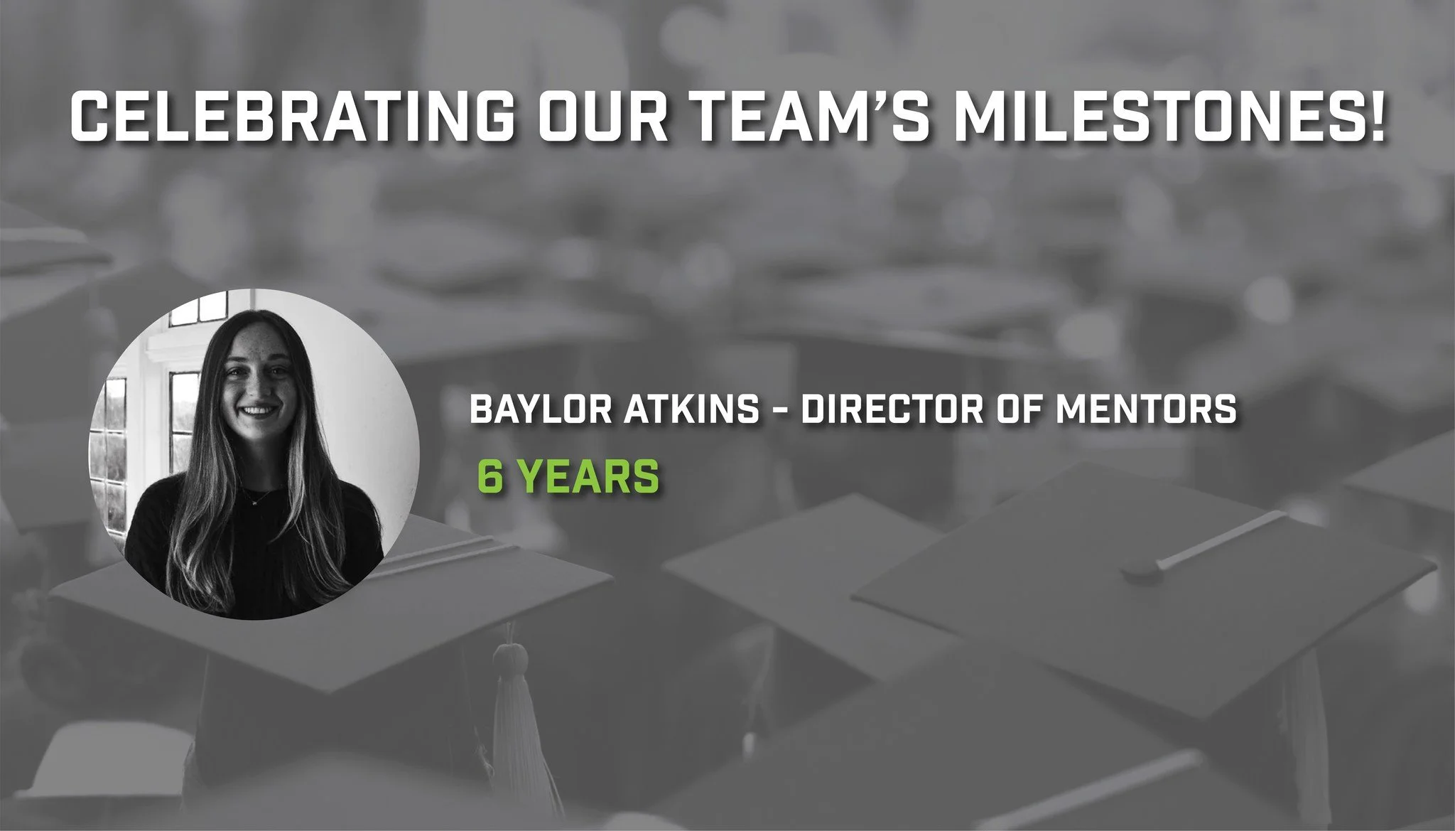 Congrats to our team members who are celebrating big milestones in May! 

Congratulations to: 
Baylor Atkins-6 years 

We could not Build Tennessee's Future Workforce without your hard work!