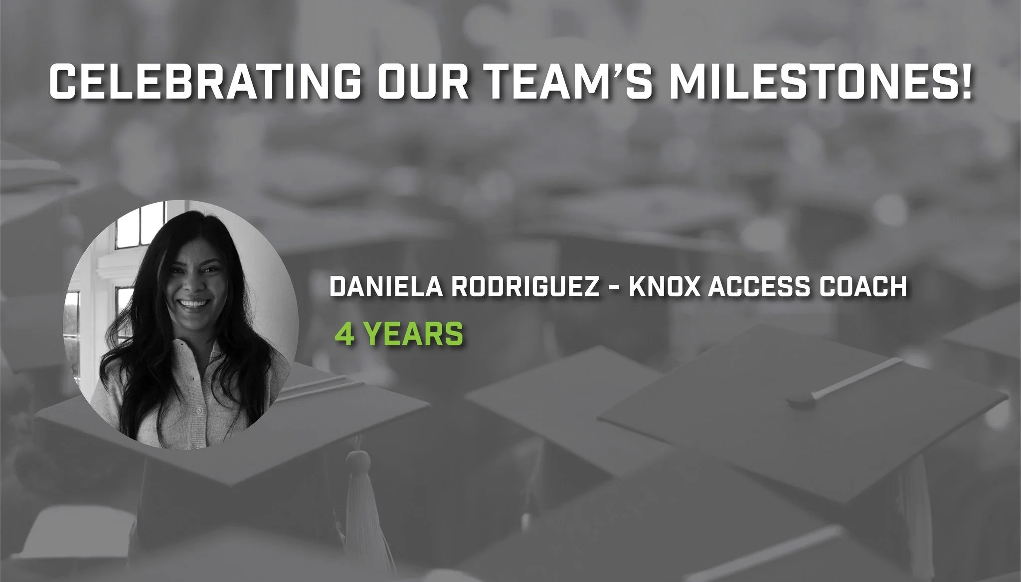 Congrats to our team members who are celebrating big milestones in June! 

Congratulations to: 
Daniela Rodriguez-4 years 

We could not Build Tennessee's Future Workforce without your hard work!