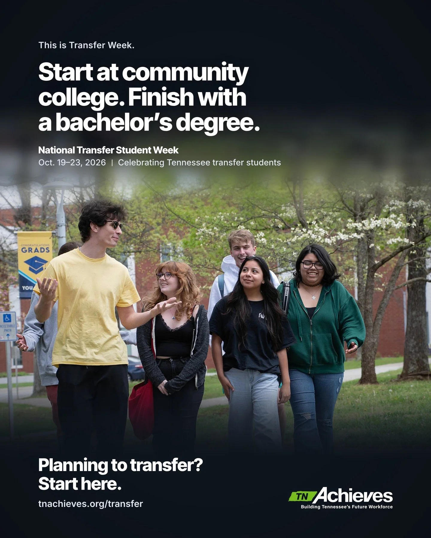 This is National Transfer Student Week, and we are celebrating the Tennessee students who start at community college and go on to earn a bachelor's degree.

With Tennessee Promise, community college is tuition-free. That makes it one of the smartest 