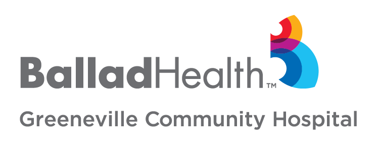 The logo of Ballad Health with a colorful design and the text 'BalladHealth Greenville Community Hospital'.