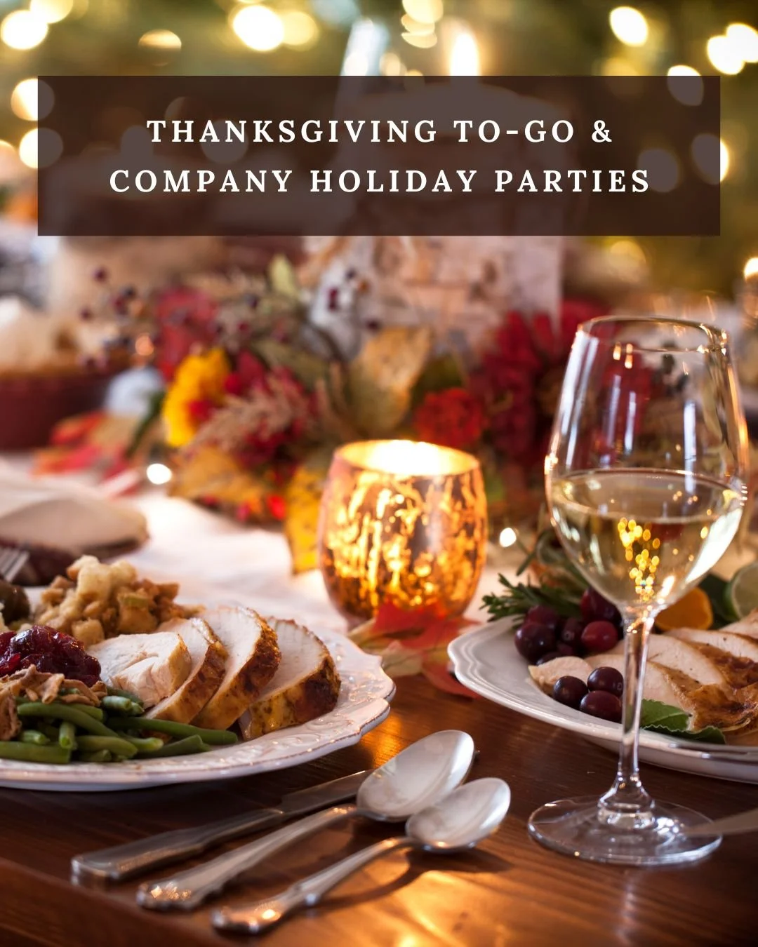 The holidays begin at the Stagecoach Inn. 🍁✨
Let us prepare your Thanksgiving To-Go feast &mdash; complete with maple roasted turkey, savory sides, and apple pie &mdash; then plan your company holiday luncheon or dinner with us. Celebrate the season