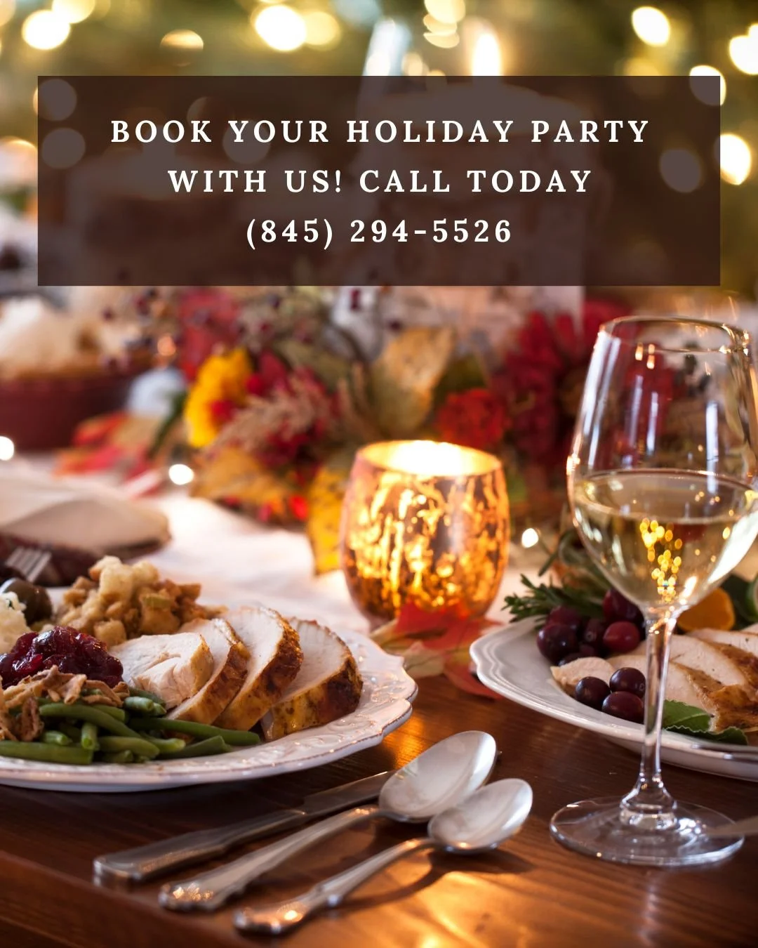 Gather your favorite people&mdash;friends, family, or your work crew&mdash;and celebrate the season with a festive holiday luncheon or dinner at the Stagecoach Inn. 🎄✨ Our charming, twinkle-lit spaces are perfect for a Hallmark-worthy evening.
Limit