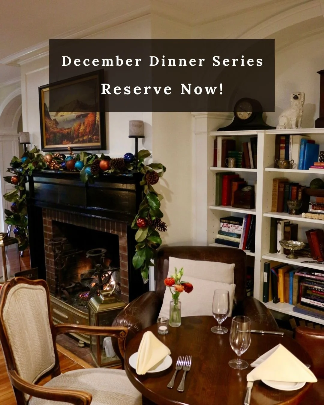 Our December Dinner Series is almost here&mdash;book now for 12/19 &amp; 12/20, plus join us for Holiday Brunch on 12/21. 🎄✨ Menus are live (links in bio), and more festive gatherings are on the way: 12/31 New Year&rsquo;s Eve Dinner, 1/1 Holiday Br