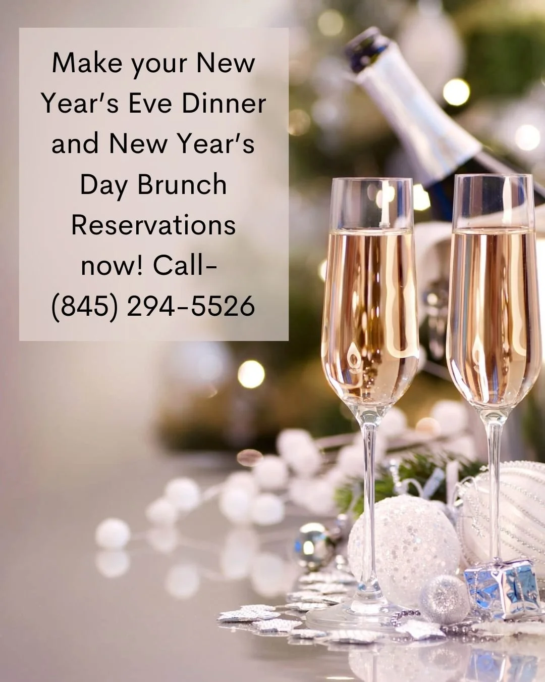 New Year&rsquo;s at the Stagecoach Inn is all about savoring the moment ✨ Toast the night away with our New Year&rsquo;s Eve Five-Course Prix Fixe Dinner (5&ndash;9 pm), then welcome the new year slowly with New Year&rsquo;s Day Brunch (10 am&ndash;3